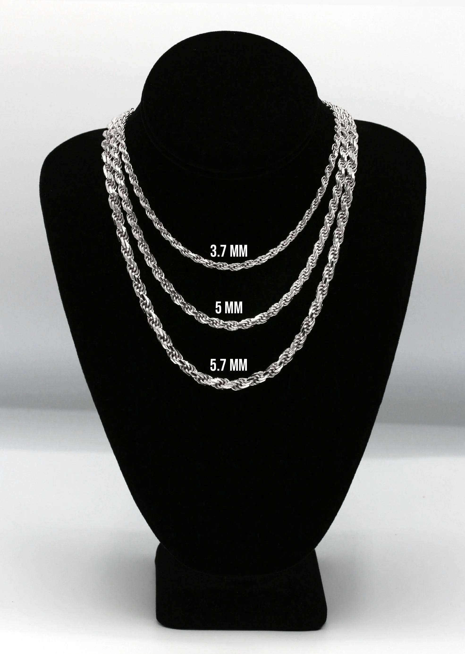 Silver Chain - Mens White Chain / Rope Chain - Image 5