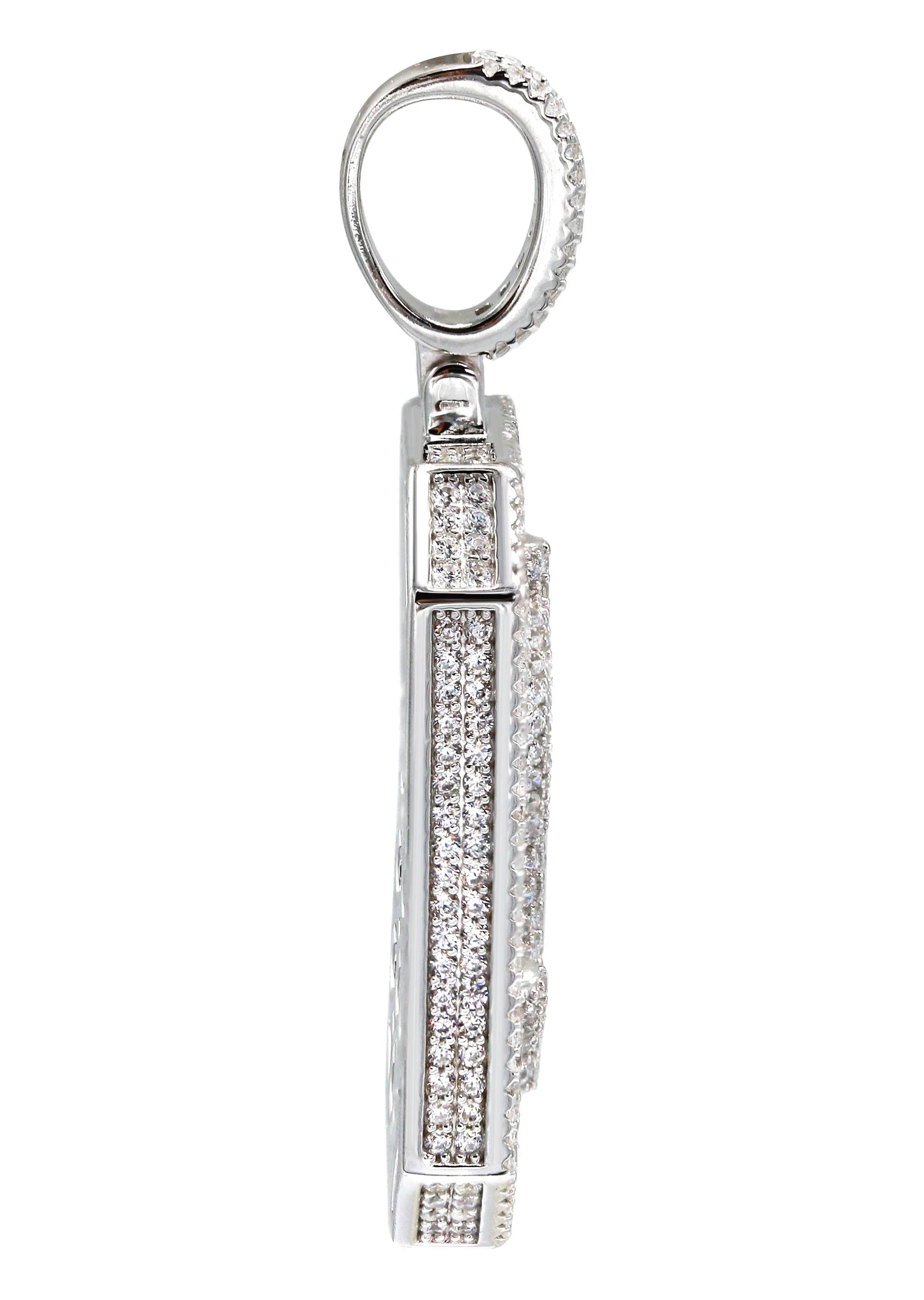 Silver Pendant - Silver Baguette Money Sign Dog Tag Pendant | Appx 16.6 Grams - Image 2
