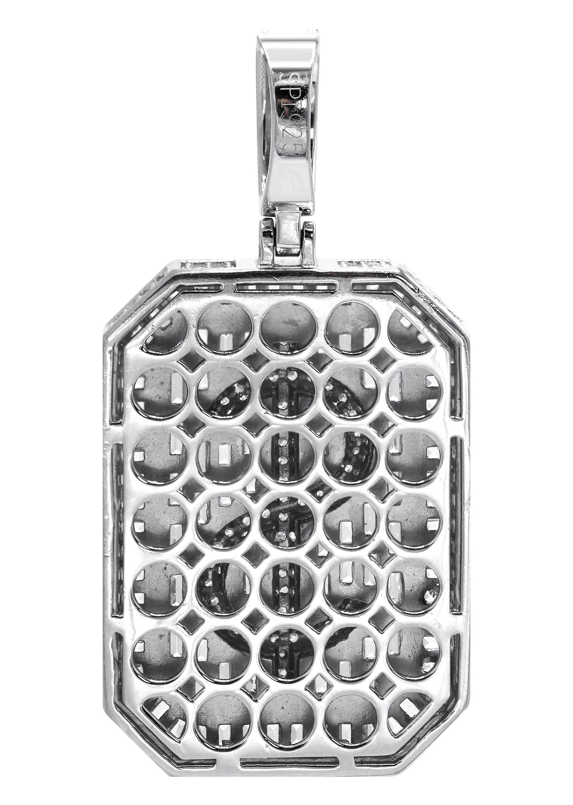 Silver Pendant - Silver Baguette Money Sign Dog Tag Pendant | Appx 16.6 Grams - Image 3