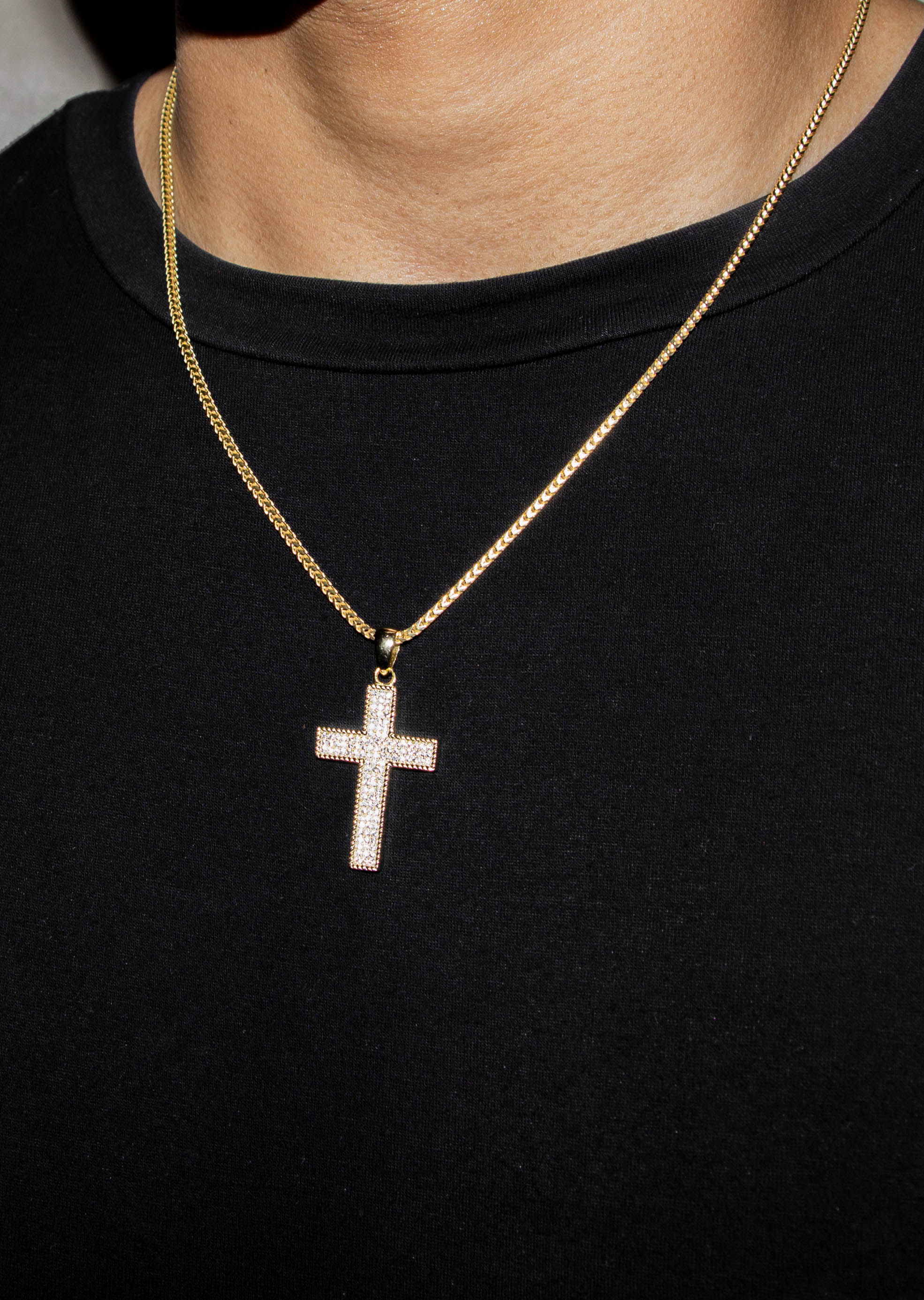 Silver Necklace - Gold Cross Necklace | 12.7 Grams - Image 5