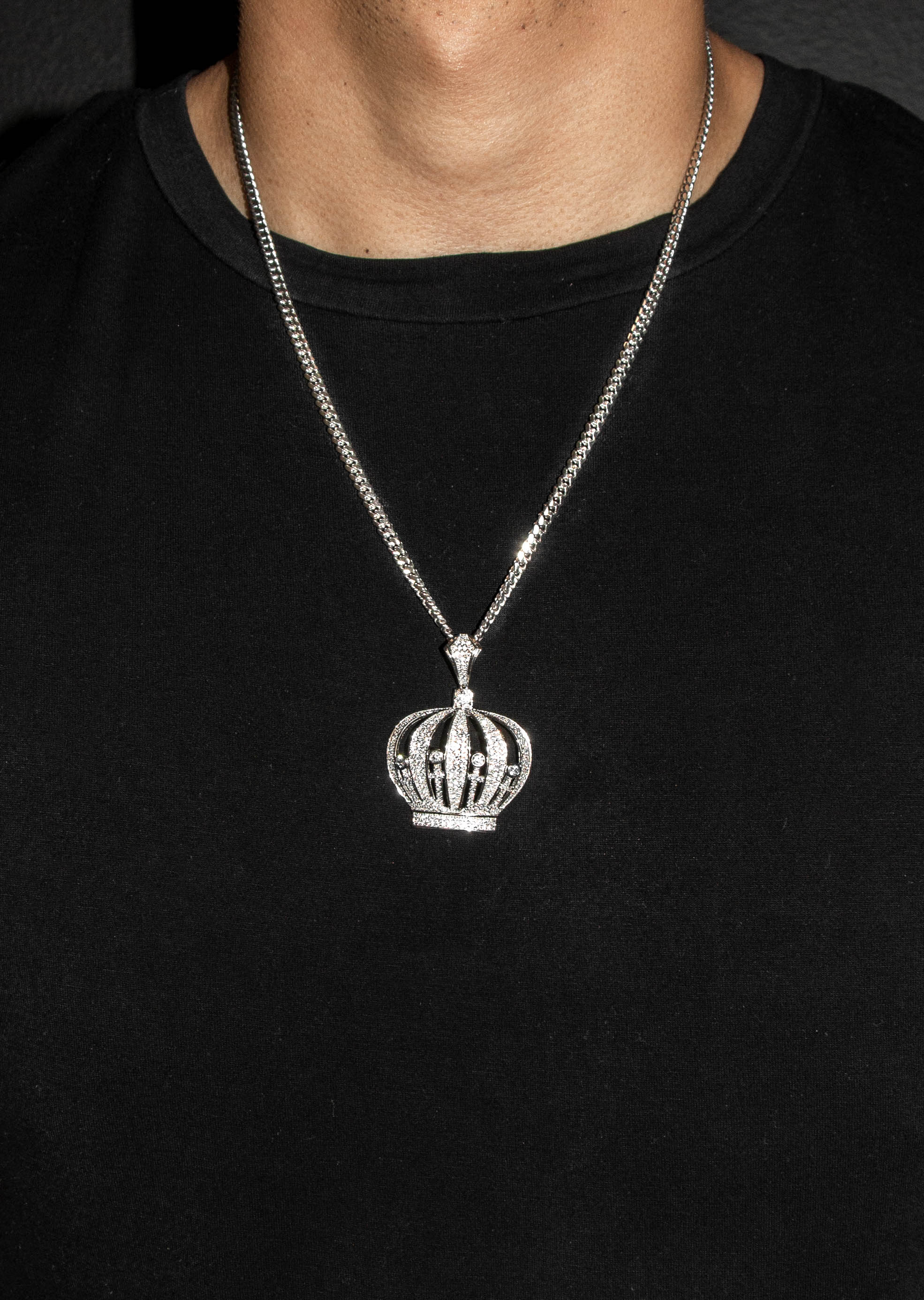 Silver Crown Necklace | 33.2 Grams - Image 5