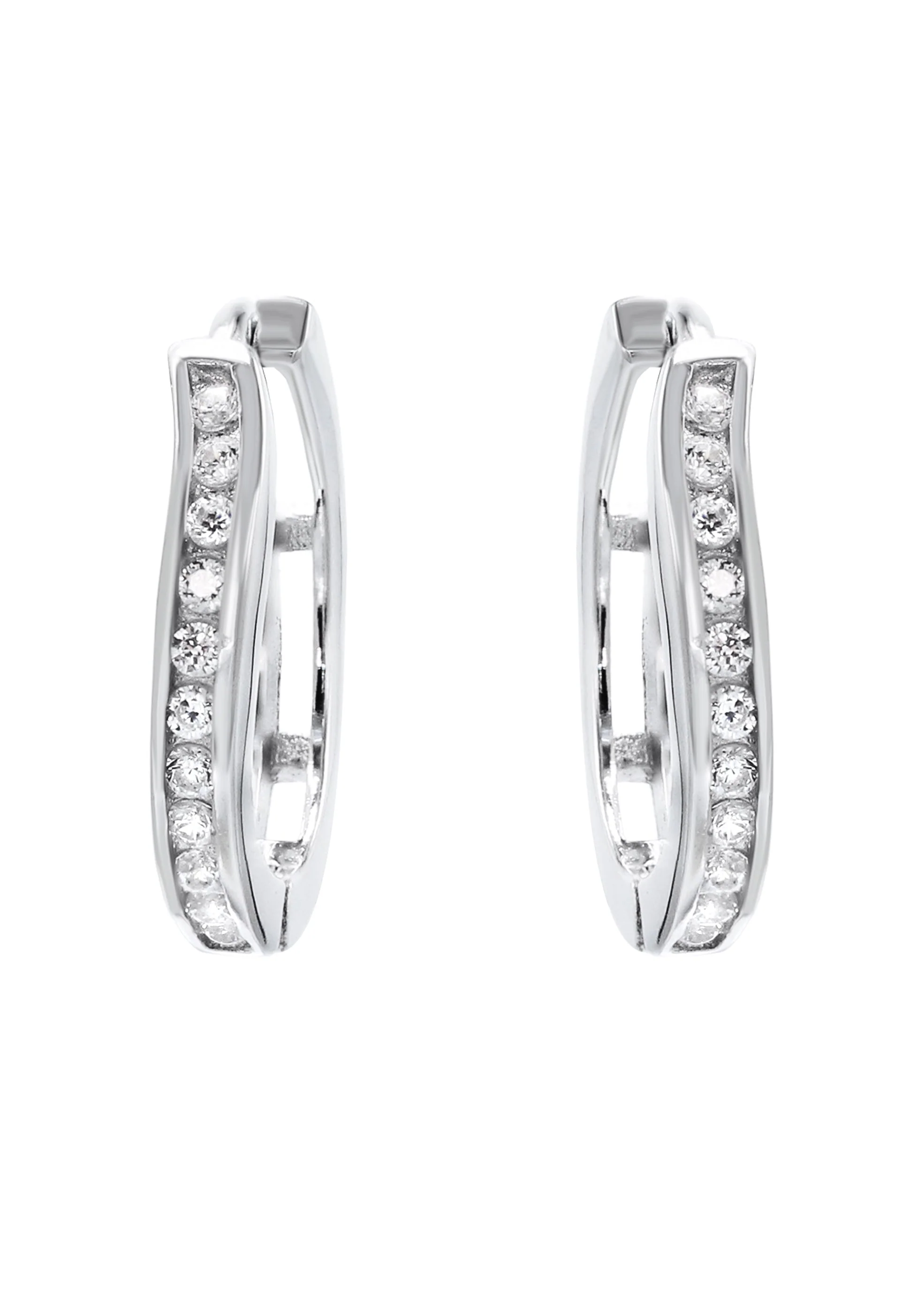 Silver Round CZ Stud Earrings | Appx. 1.5 Grams