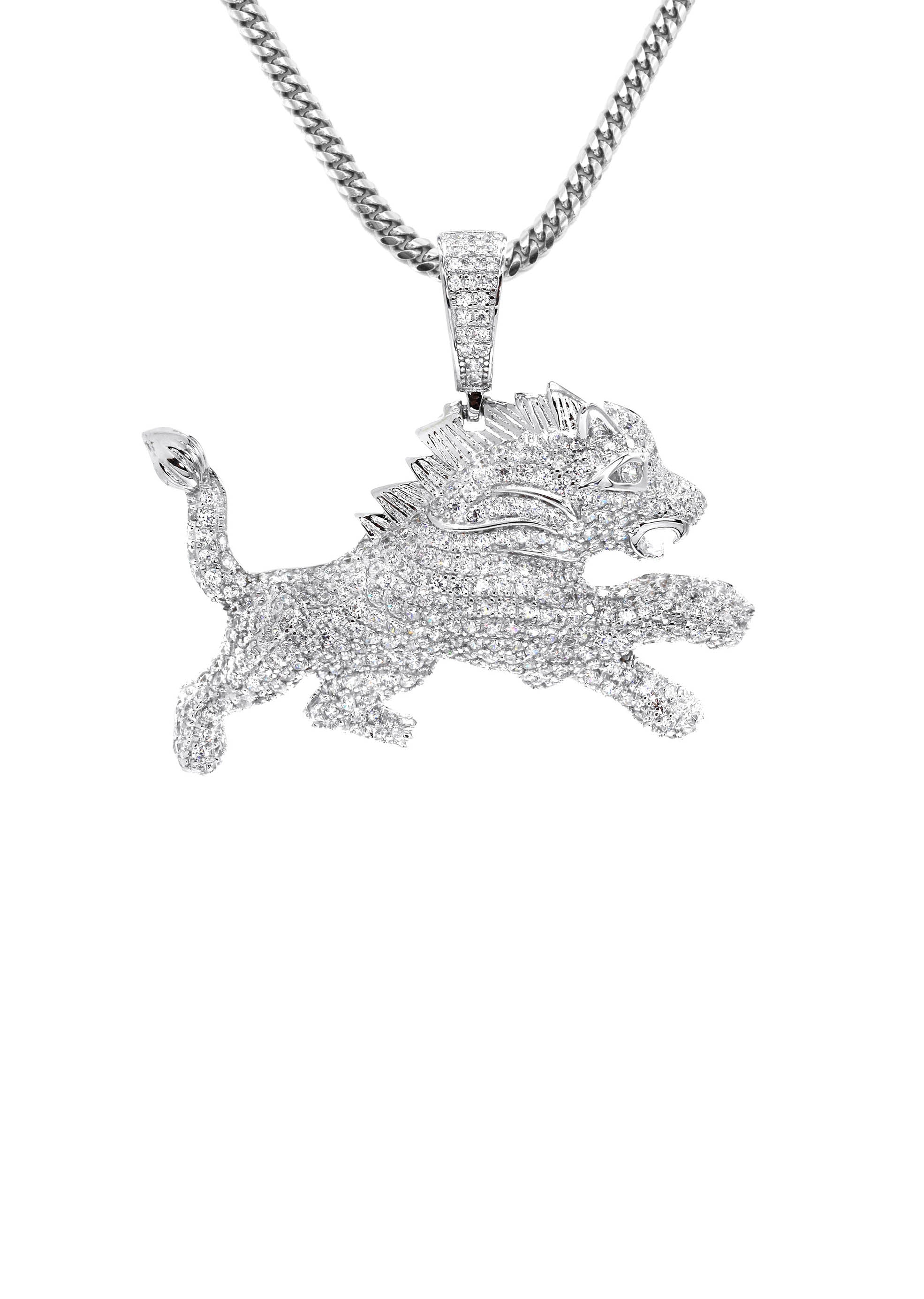 Silver Lion Necklace | 31.8 Grams - Image 2
