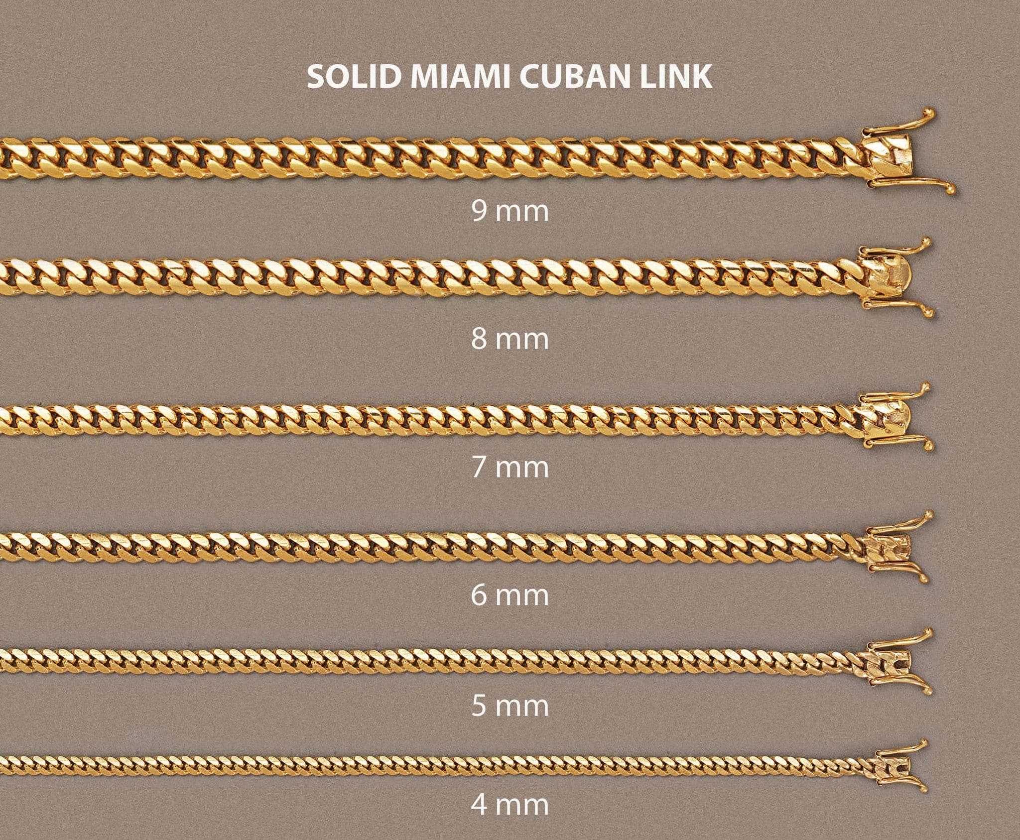 14K Gold Chain - Solid Miami Cuban Link Chain 14K Gold - Image 7