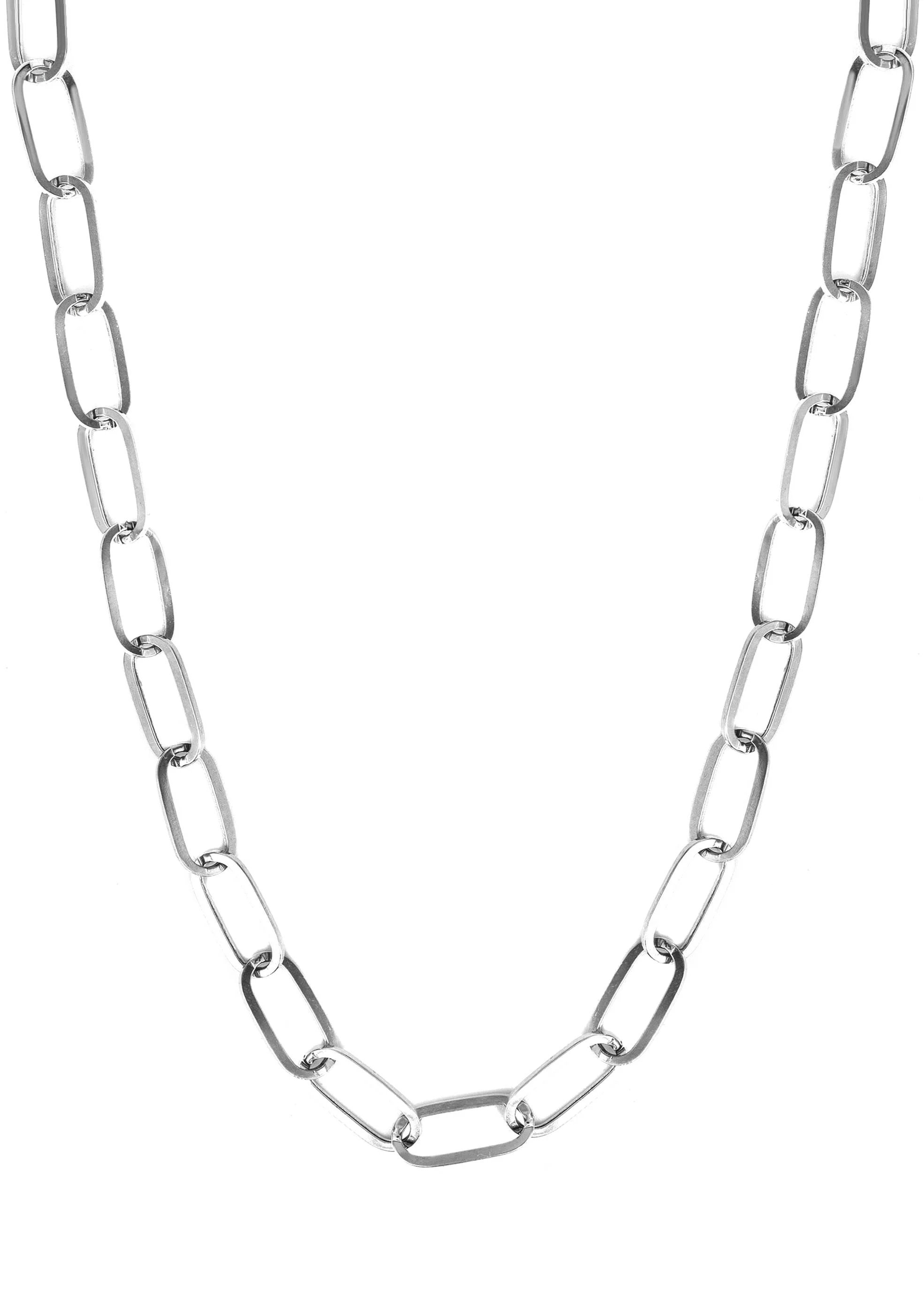 Solid Paper Clip White Gold Chain 10K & 14K - Image 4
