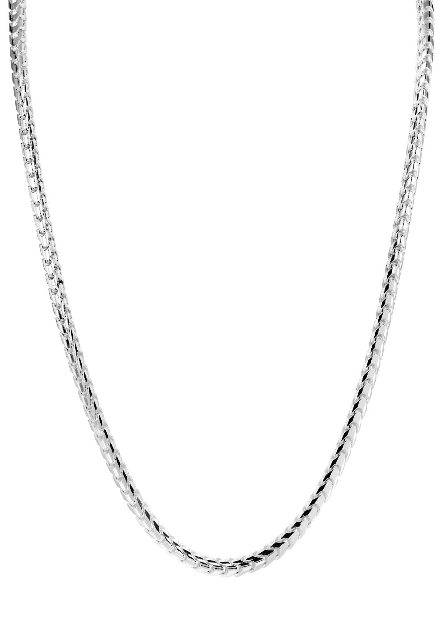 14K White Gold Chain - Solid Franco Chain - Image 3