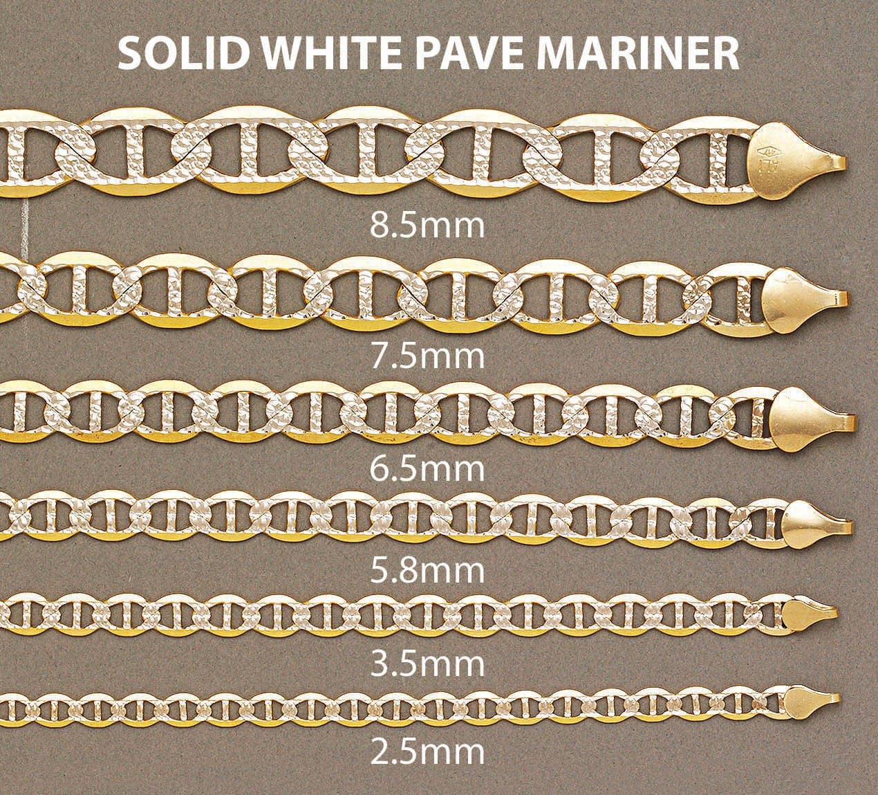 Mens Diamond Cut Mariner Chain 10K Gold - Image 5