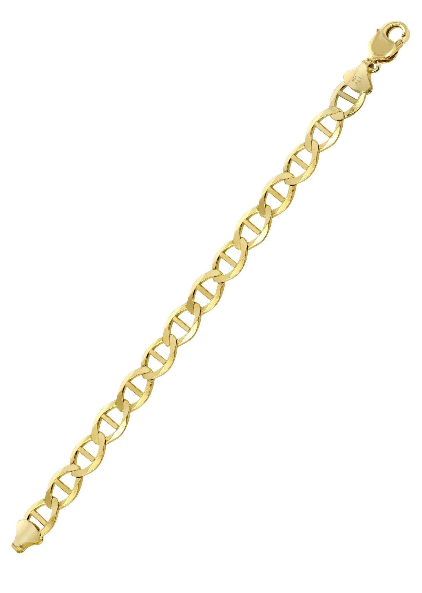 Solid Womens Mariner Bracelet 10K/14K Yellow Gold - Image 3