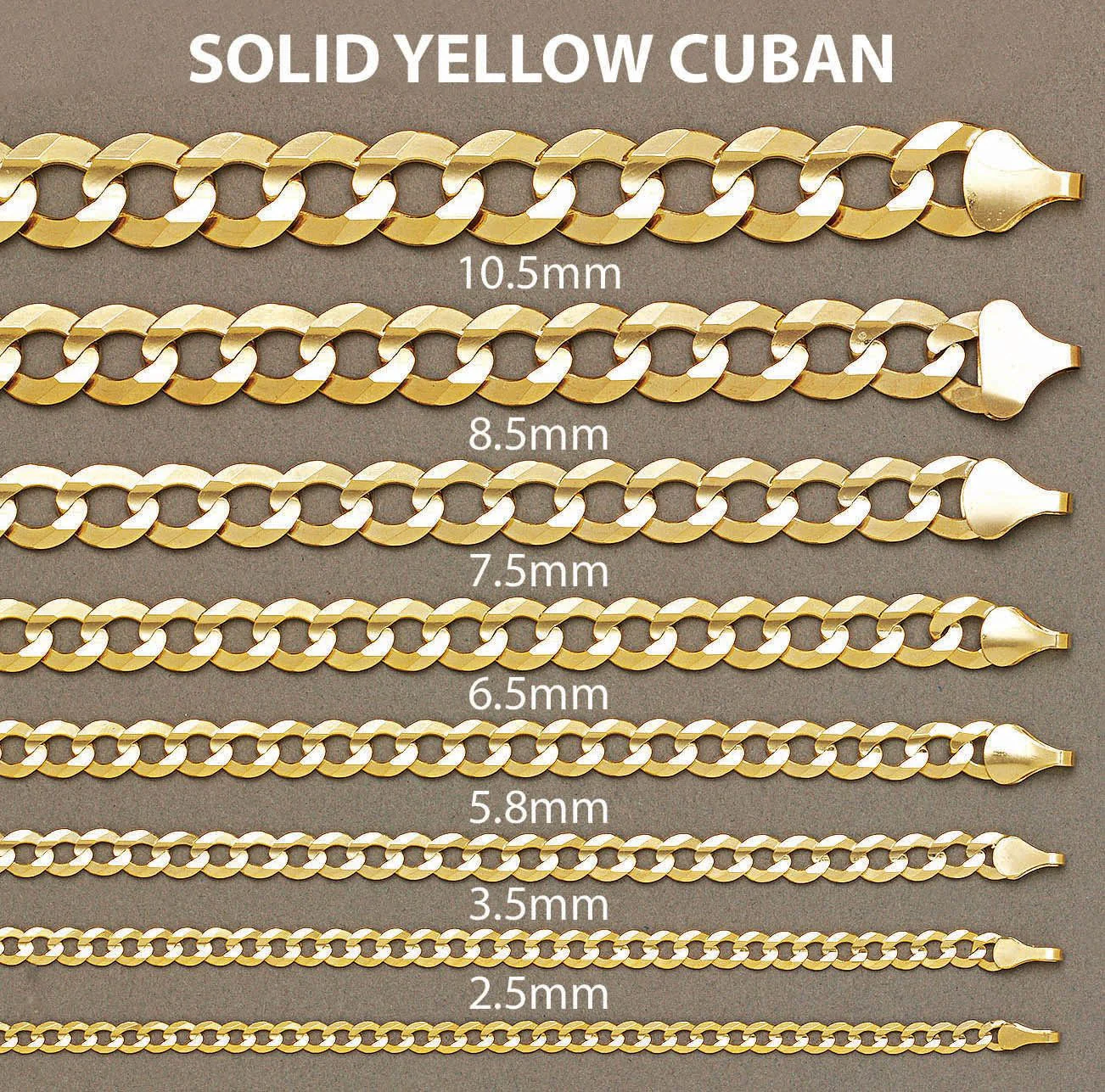 Solid Mens Cuban Curb Link Bracelet 10K Yellow Gold - Image 4