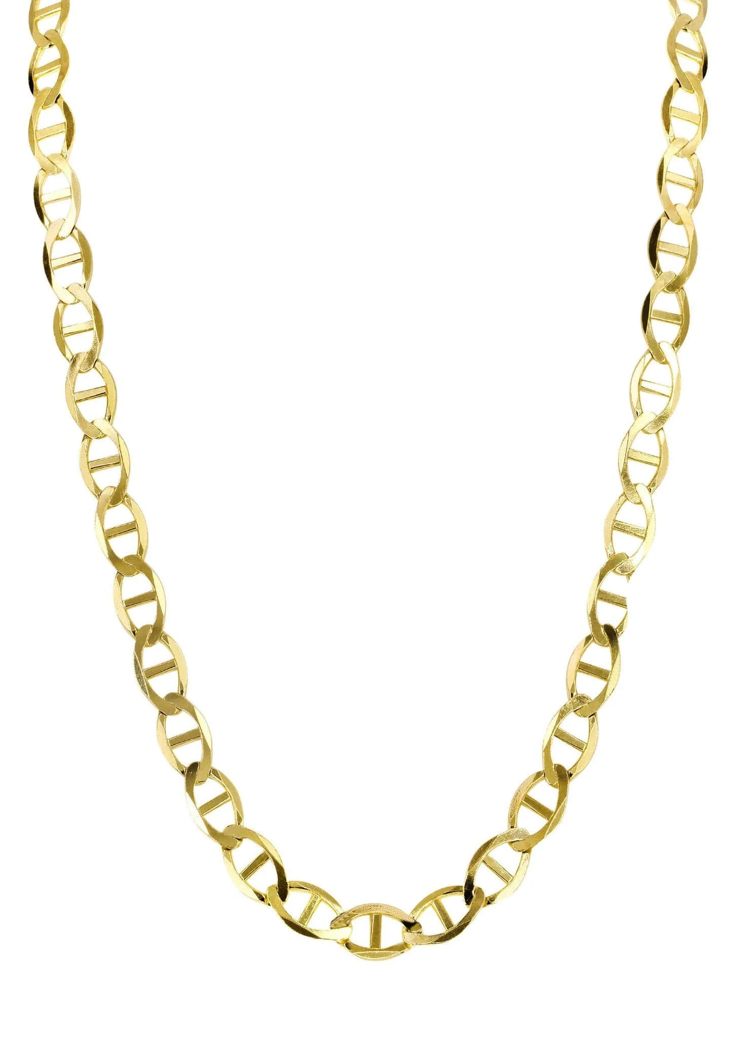 Mens Solid Mariner Chain 10K Gold - Image 3