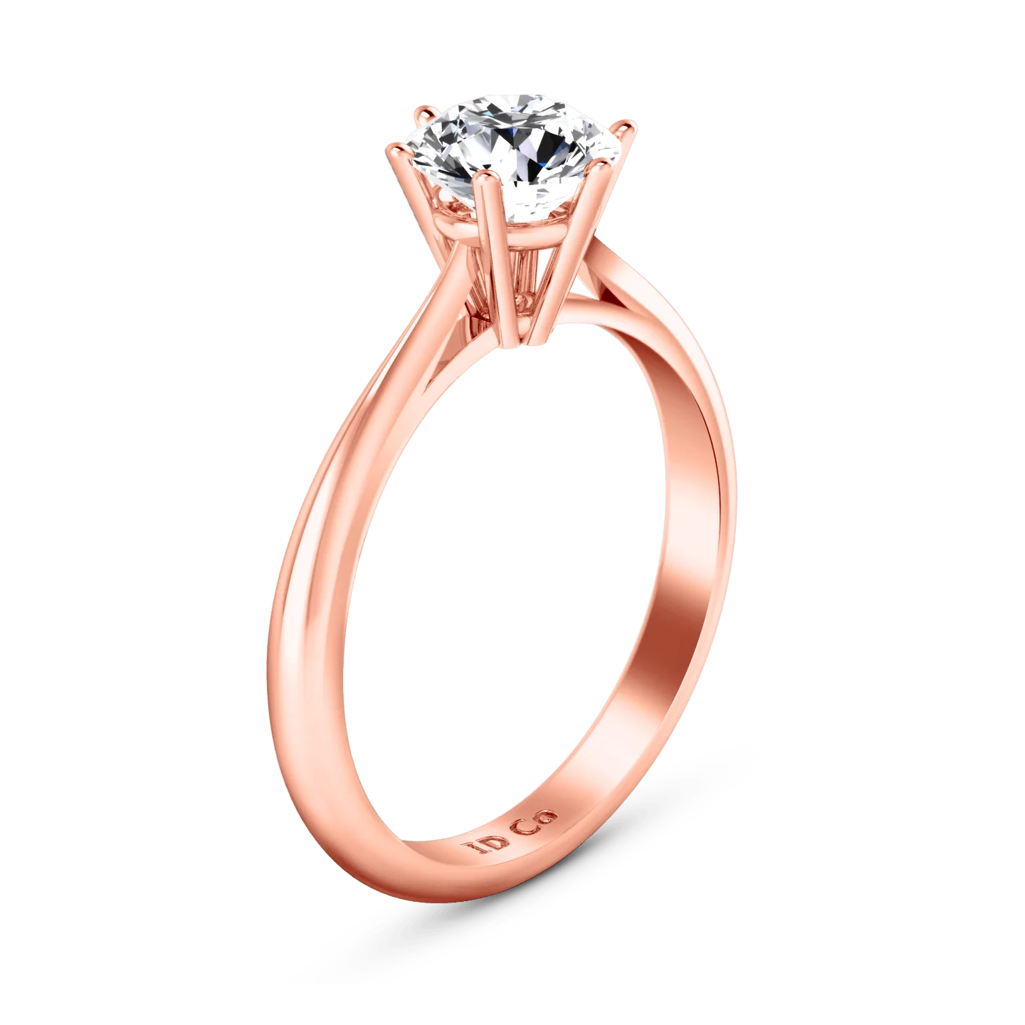 Solitaire Diamond Engagement Ring Alexa 14K Rose Gold - Image 2