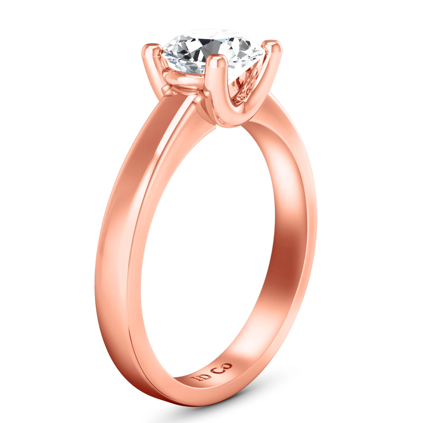 Solitaire Diamond Engagement Ring Amira 14K Rose Gold - Image 2