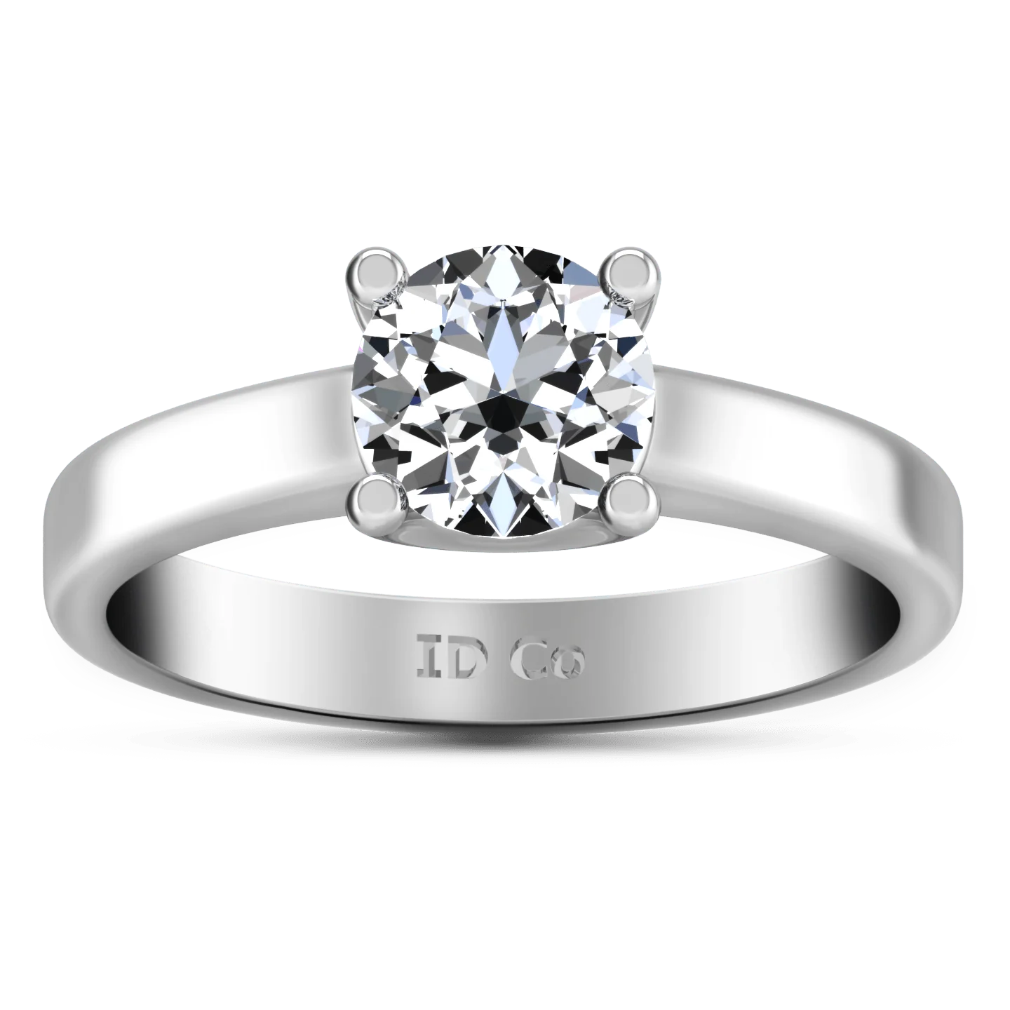 Round Diamond Solitaire Engagement Ring Amira 14K White Gold