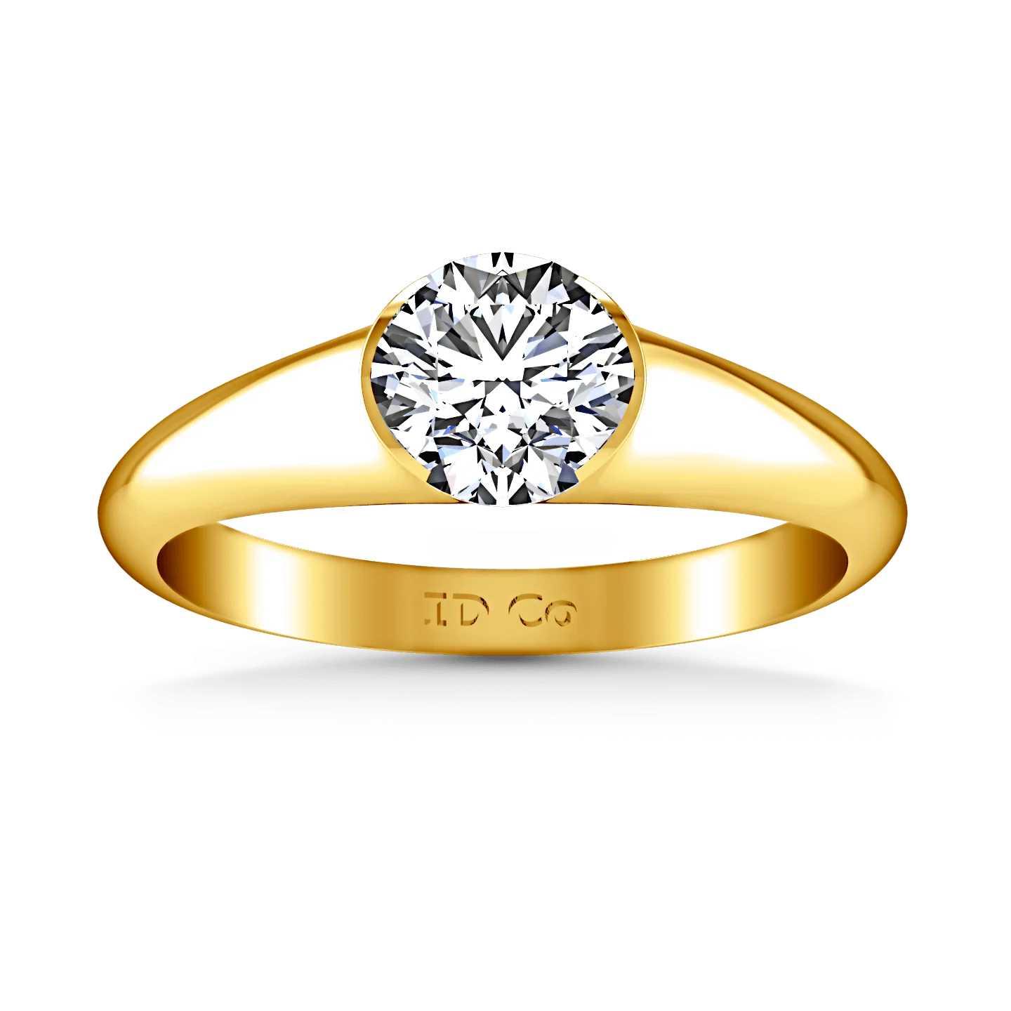 Solitaire Diamond Engagement Ring Ansley 14K Yellow Gold