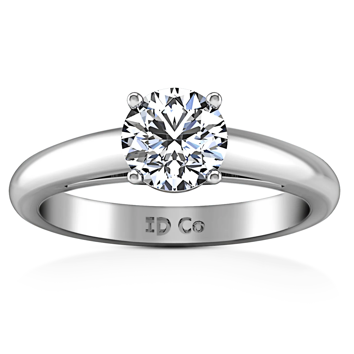 Round Diamond Solitaire Engagement Ring Avant 14K White Gold