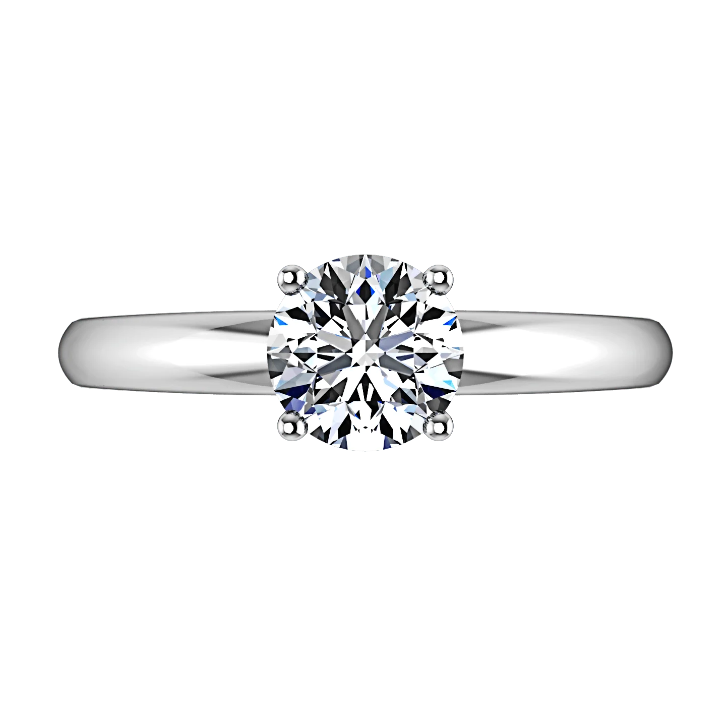 Round Diamond Solitaire Engagement Ring Avant 14K White Gold - Image 3