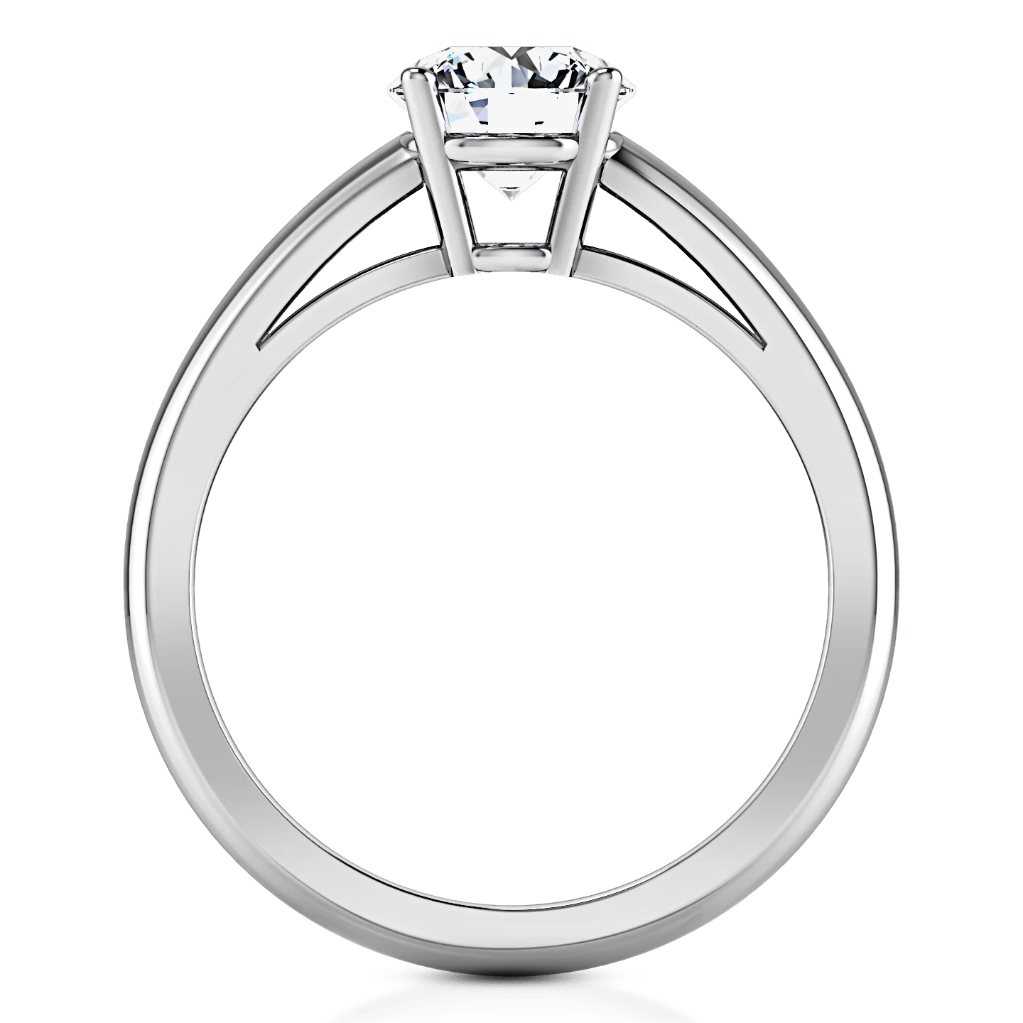Round Diamond Solitaire Engagement Ring Avant 14K White Gold - Image 4