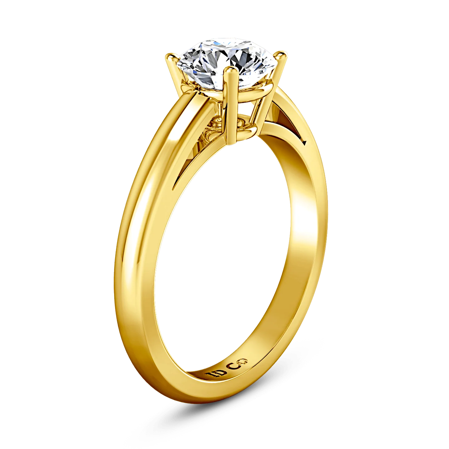 Solitaire Diamond Engagement Ring Avant 14K Yellow Gold - Image 2