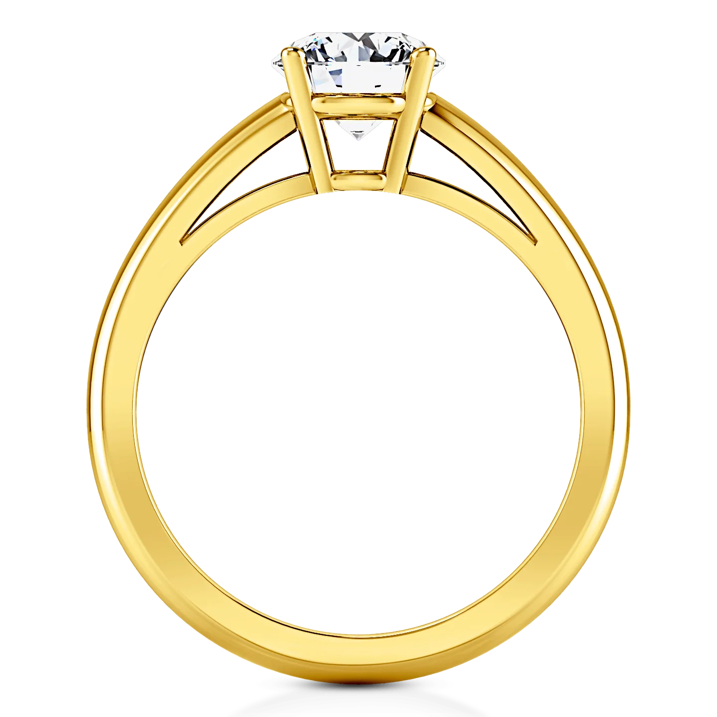 Solitaire Diamond Engagement Ring Avant 14K Yellow Gold - Image 3