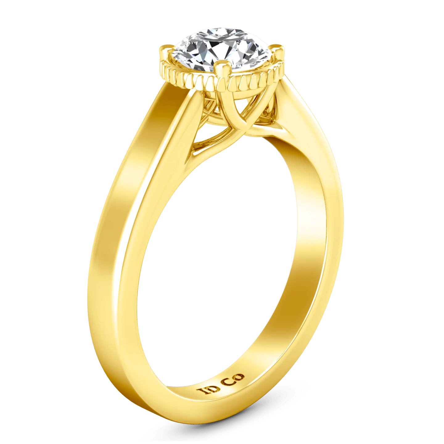 Solitaire Diamond Engagement Ring Carina 14K Yellow Gold - Image 2