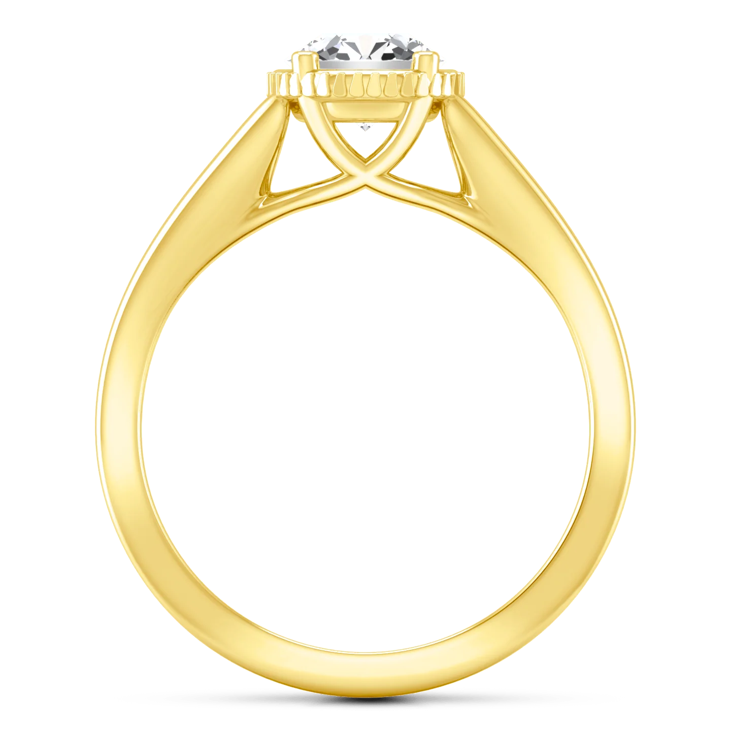 Solitaire Diamond Engagement Ring Carina 14K Yellow Gold - Image 3