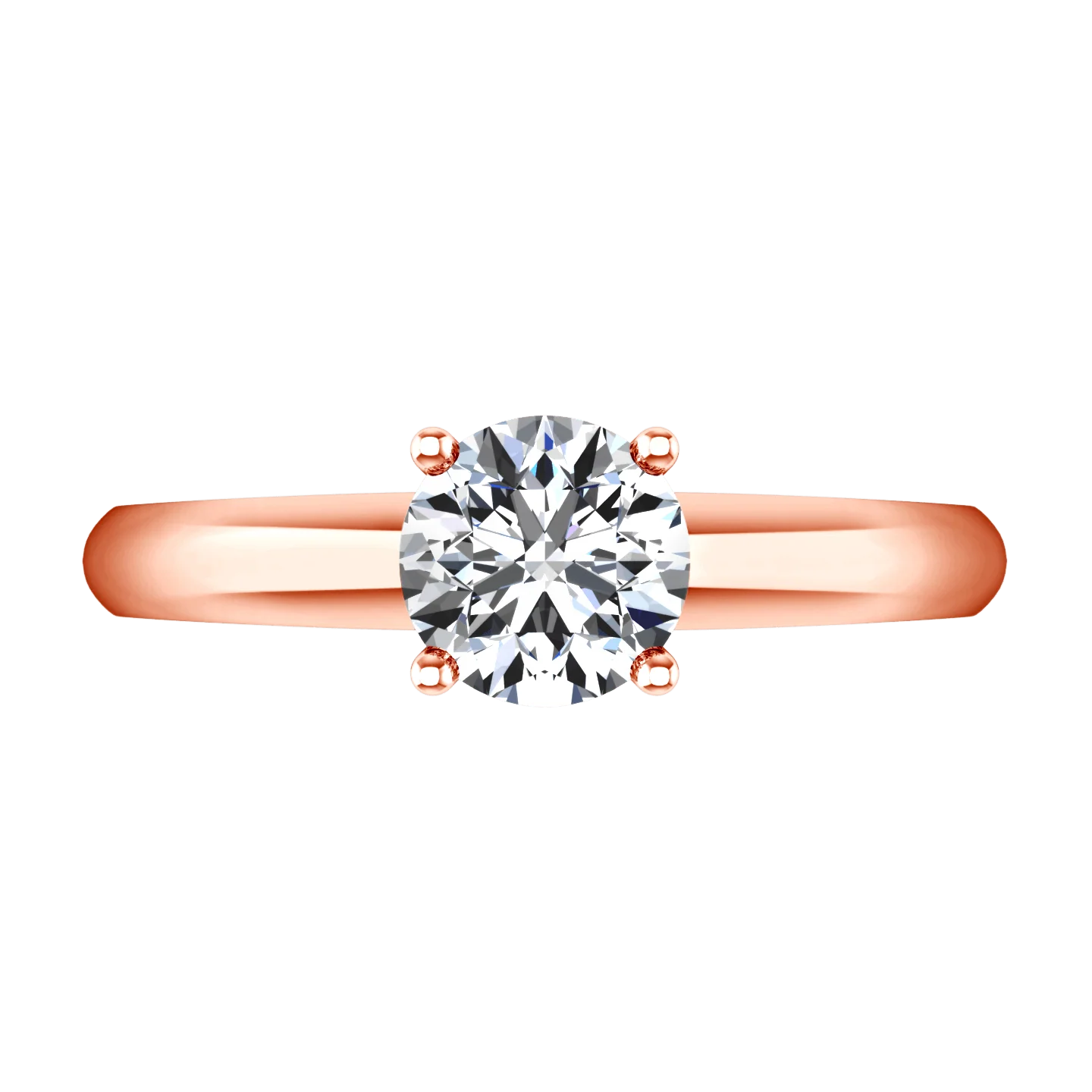 Solitaire Diamond Engagement Ring Carys 14K Rose Gold - Image 3