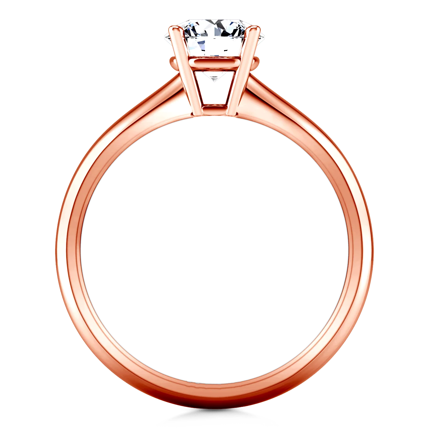 Solitaire Diamond Engagement Ring Carys 14K Rose Gold - Image 4
