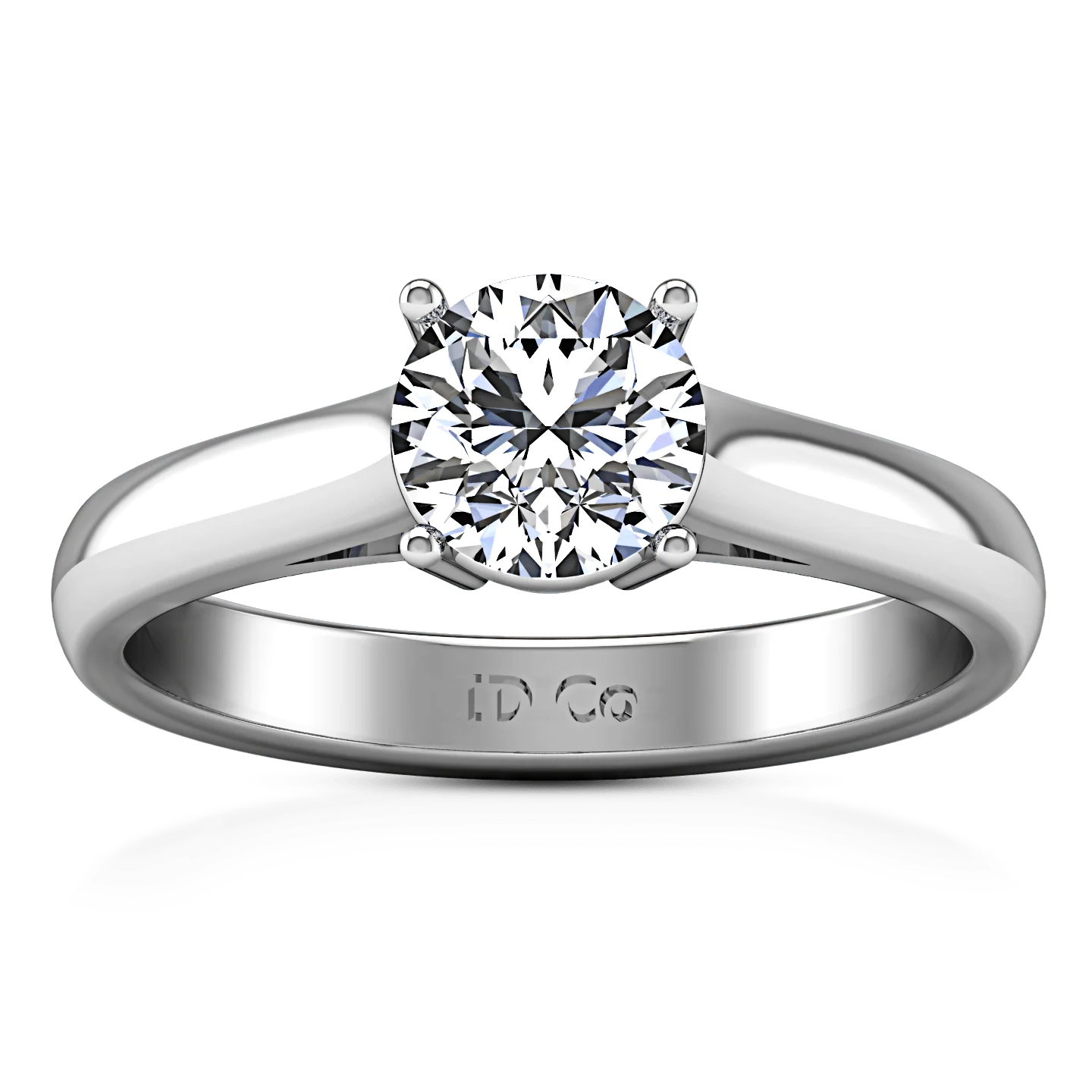 Round Diamond Solitaire Engagement Ring Chiara 14K White Gold