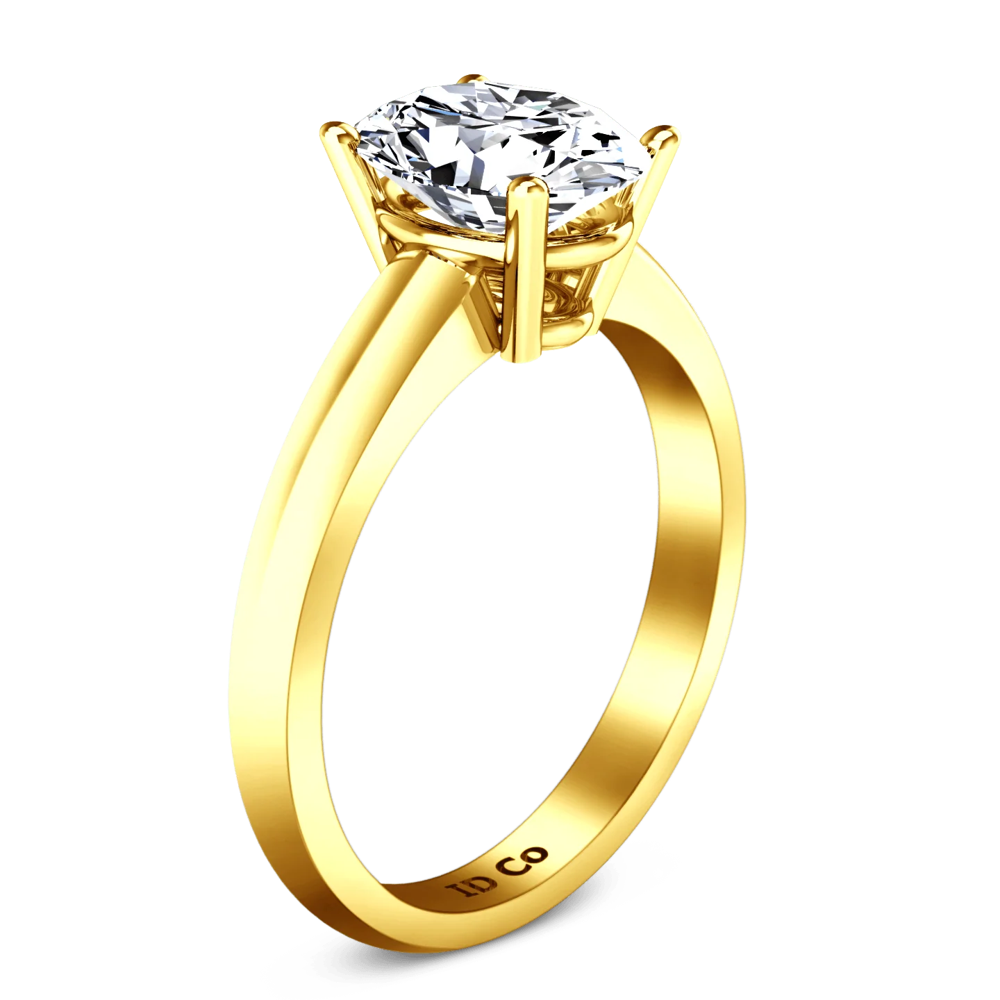 Solitaire Diamond Engagement Ring Daniela 14K Yellow Gold - Image 2