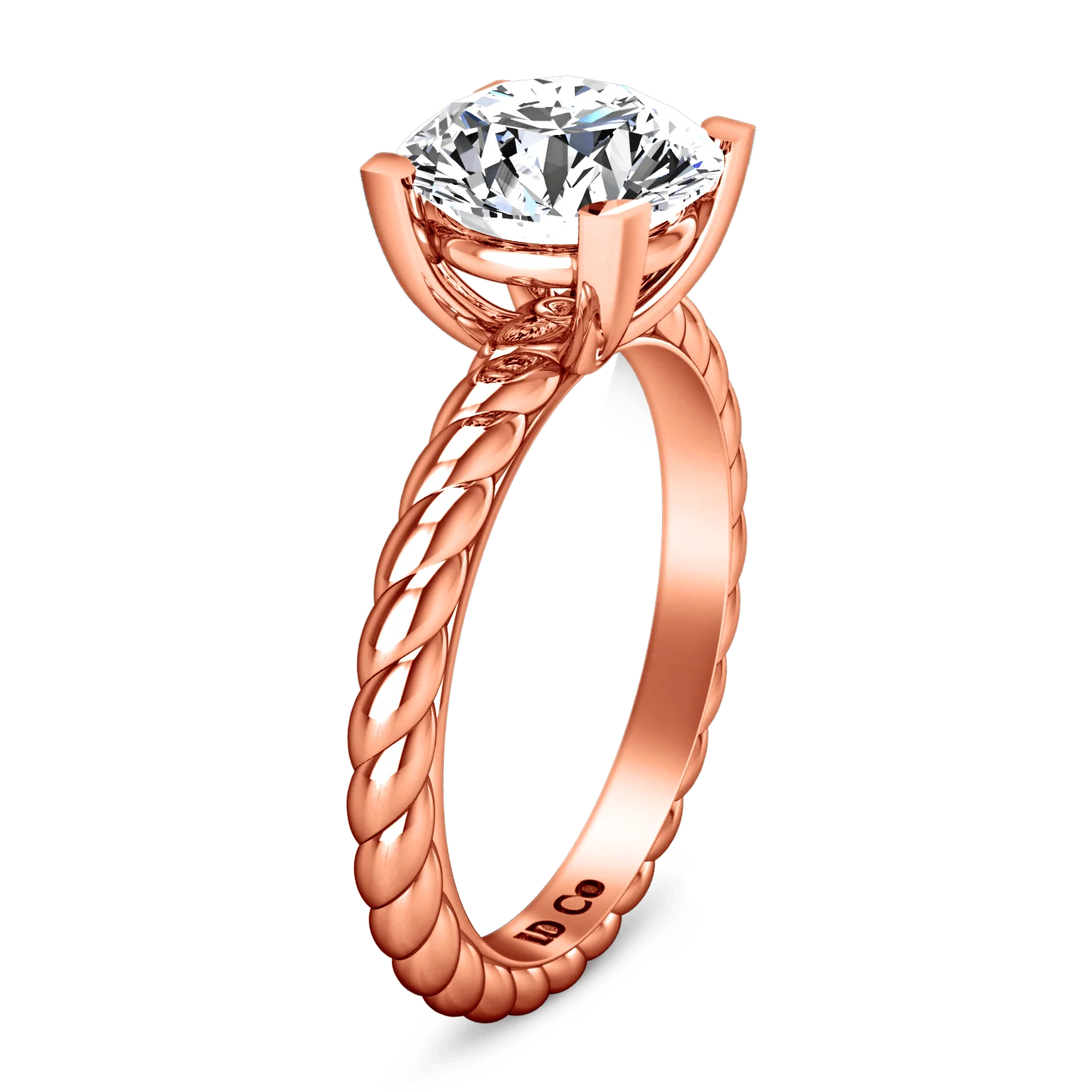 Solitaire Diamond Engagement Ring Ellery 14K Rose Gold - Image 2