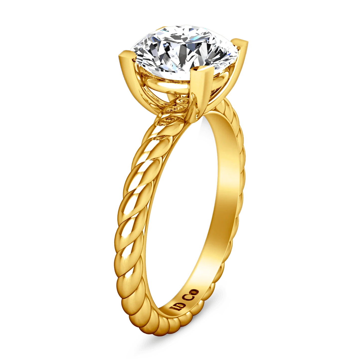 Solitaire Diamond Engagement Ring Ellery 14K Yellow Gold - Image 2