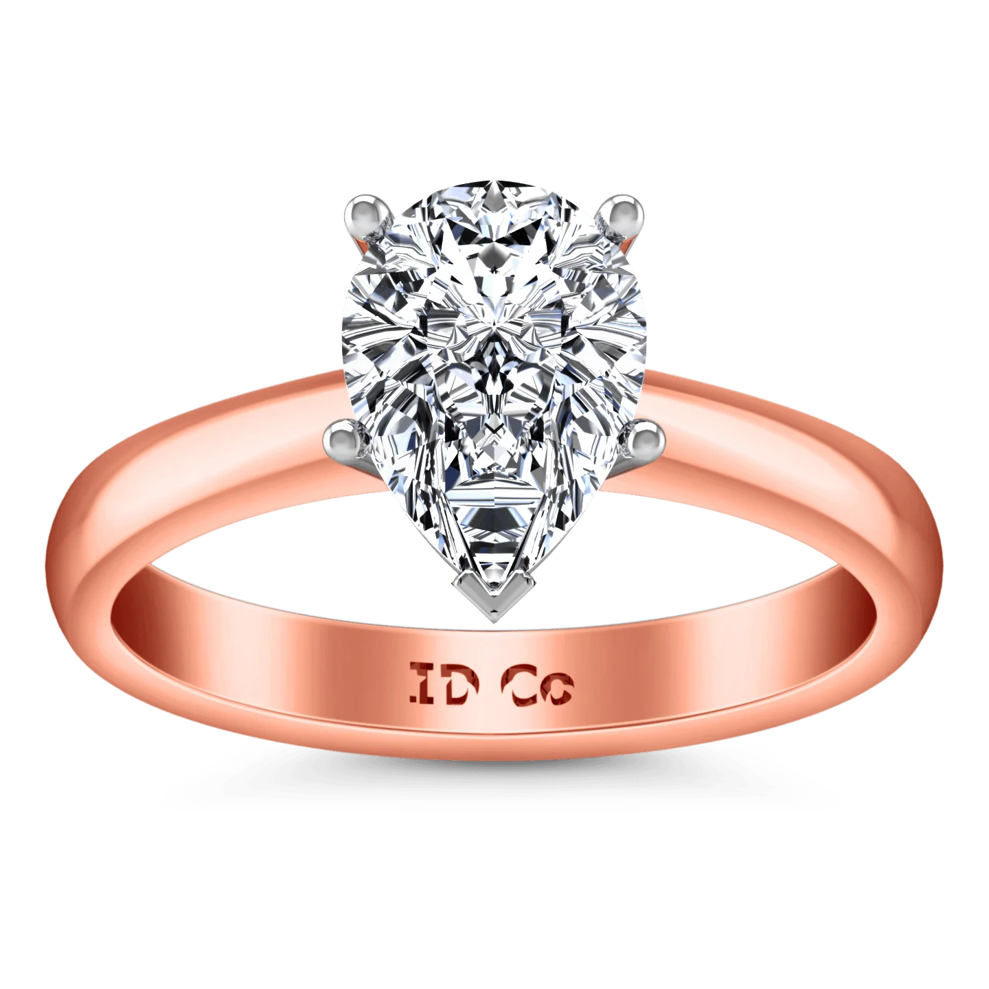 Solitaire Diamond Engagement Ring Hillary 14K Rose Gold