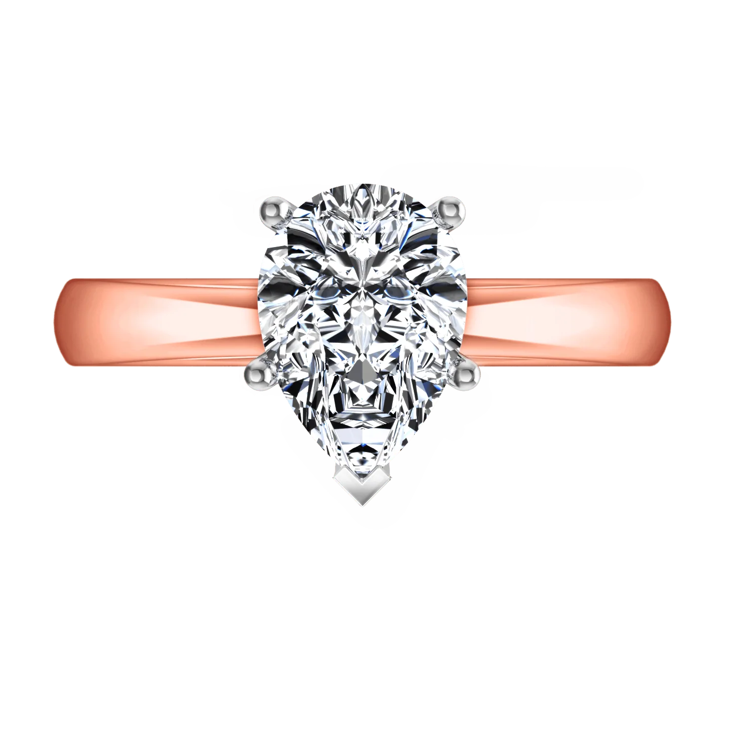 Solitaire Diamond Engagement Ring Hillary 14K Rose Gold - Image 3