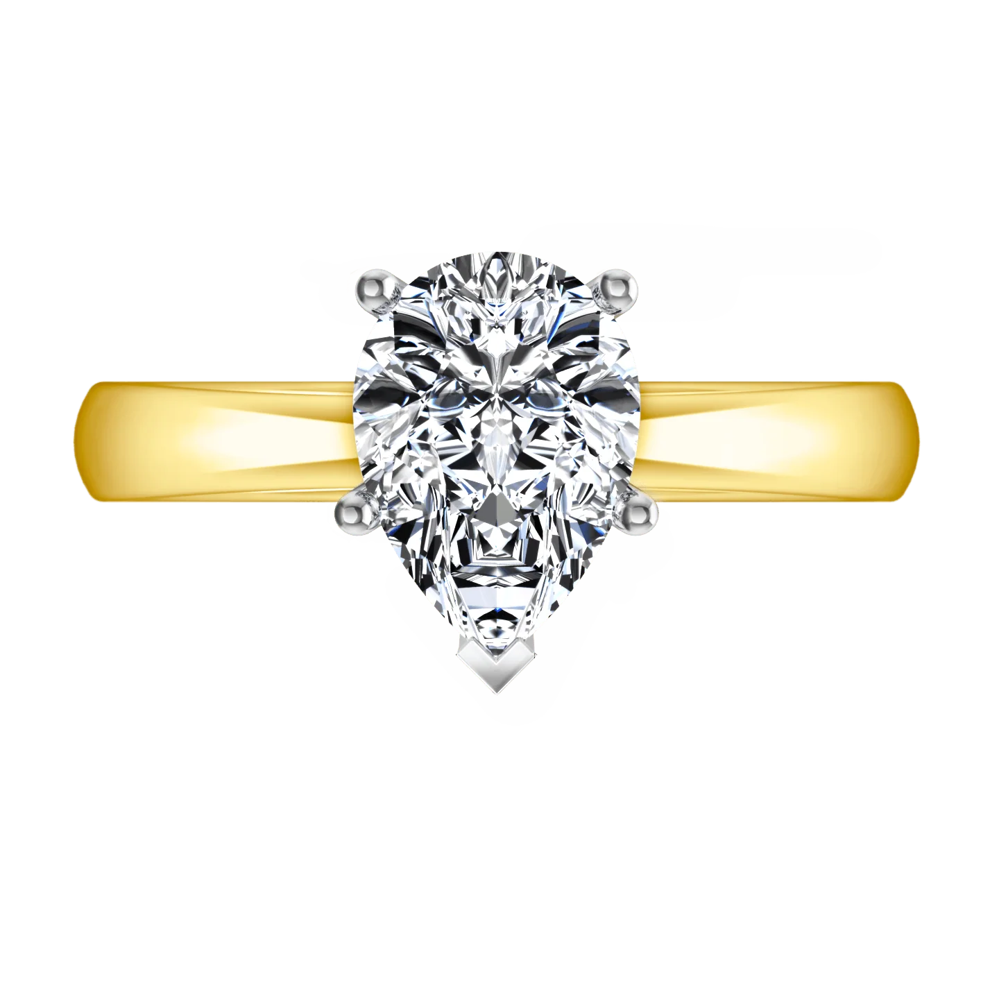 Solitaire Diamond Engagement Ring Hillary 14K Yellow Gold - Image 4