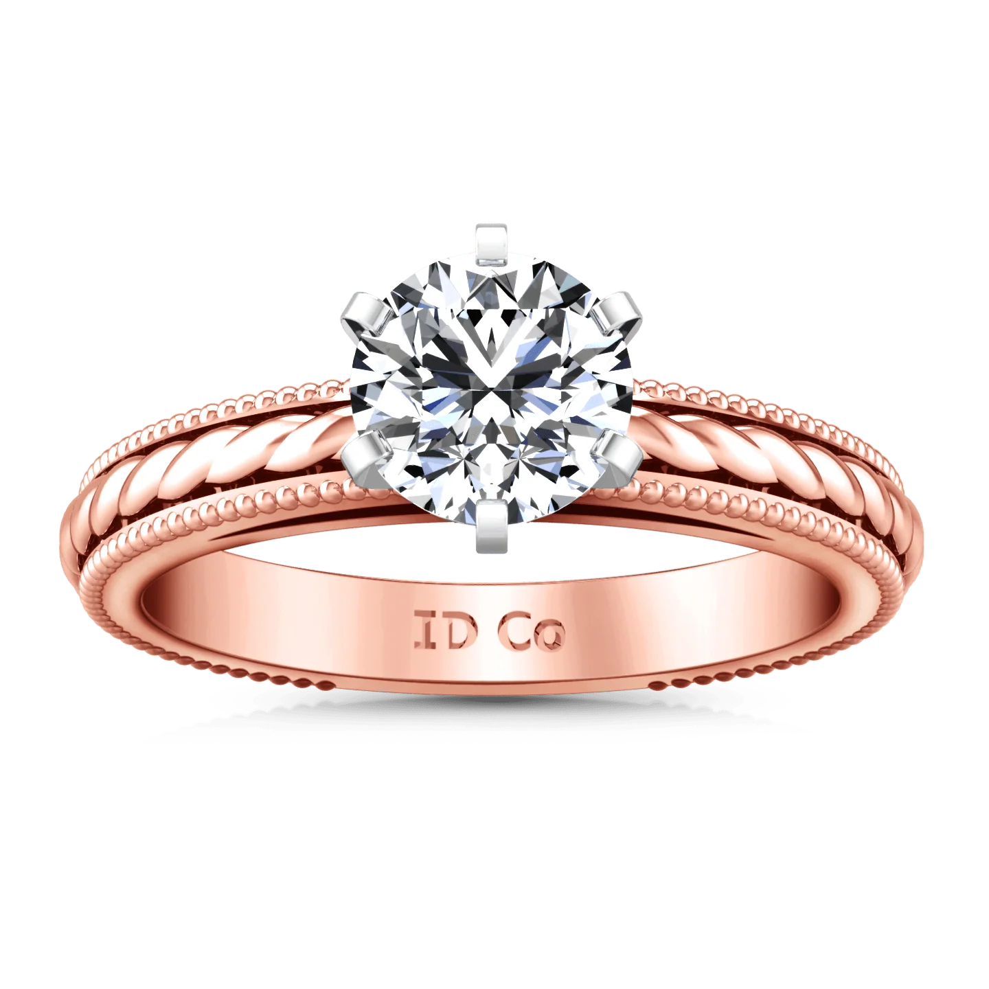 Solitaire Diamond Engagement Ring Janet 14K Rose Gold