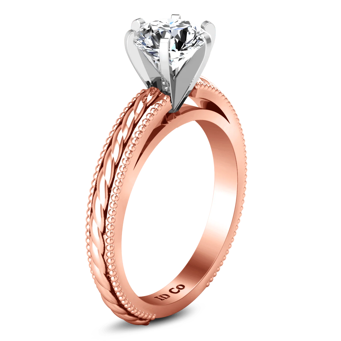 Solitaire Diamond Engagement Ring Janet 14K Rose Gold - Image 2