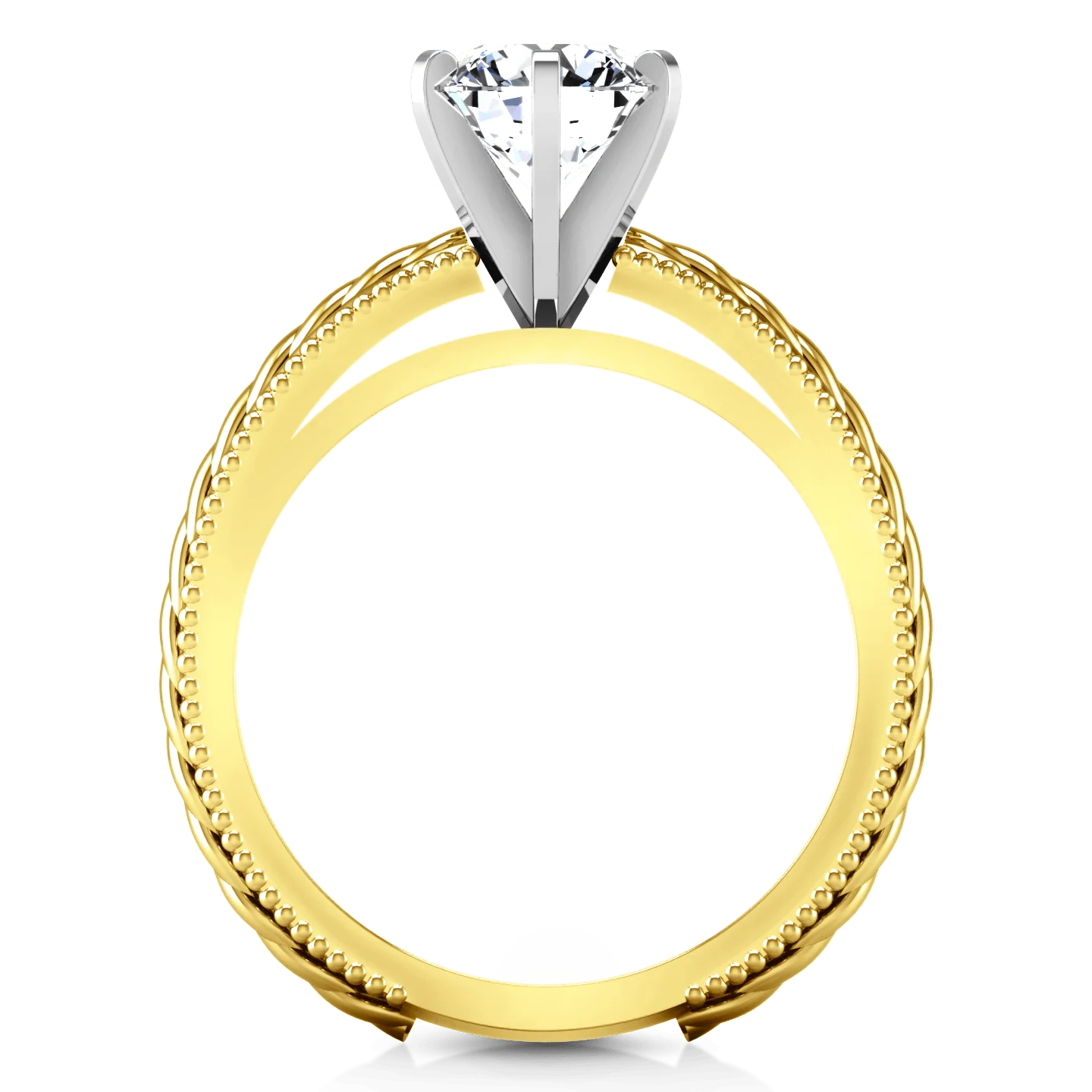 Solitaire Diamond Engagement Ring Janet 14K Yellow Gold - Image 3