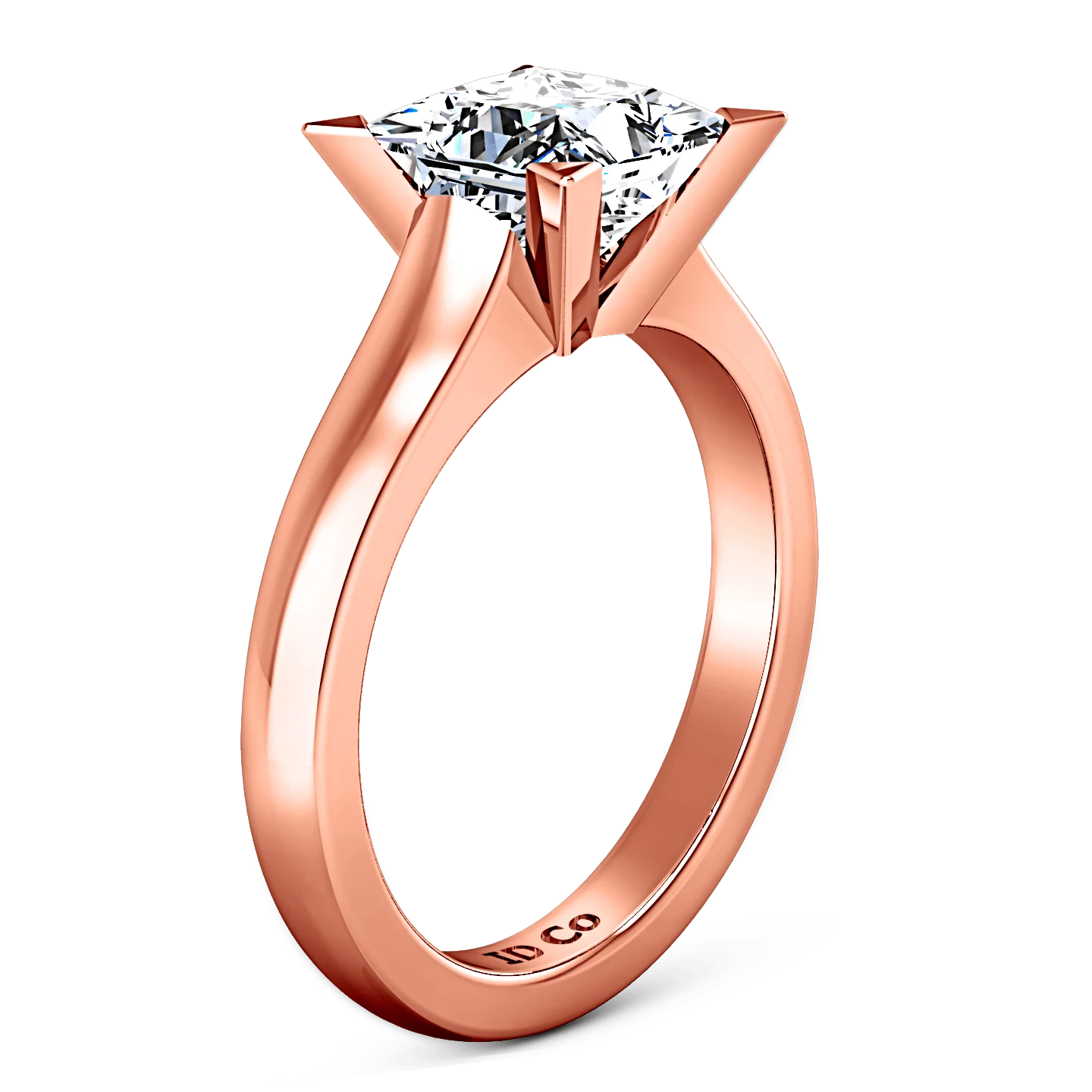 Solitaire Diamond Engagement Ring Jenny 14K Rose Gold - Image 2