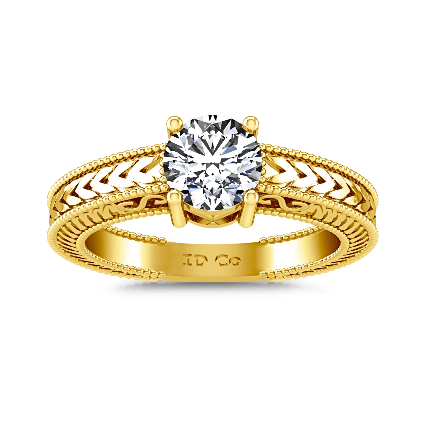 Solitaire Diamond Engagement Ring Kensington 14K Yellow Gold