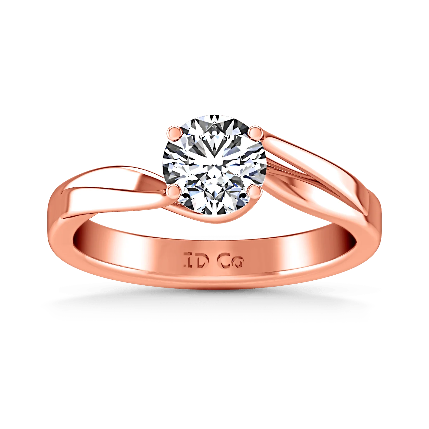 Solitaire Diamond Engagement Ring Laurel 14K Rose Gold