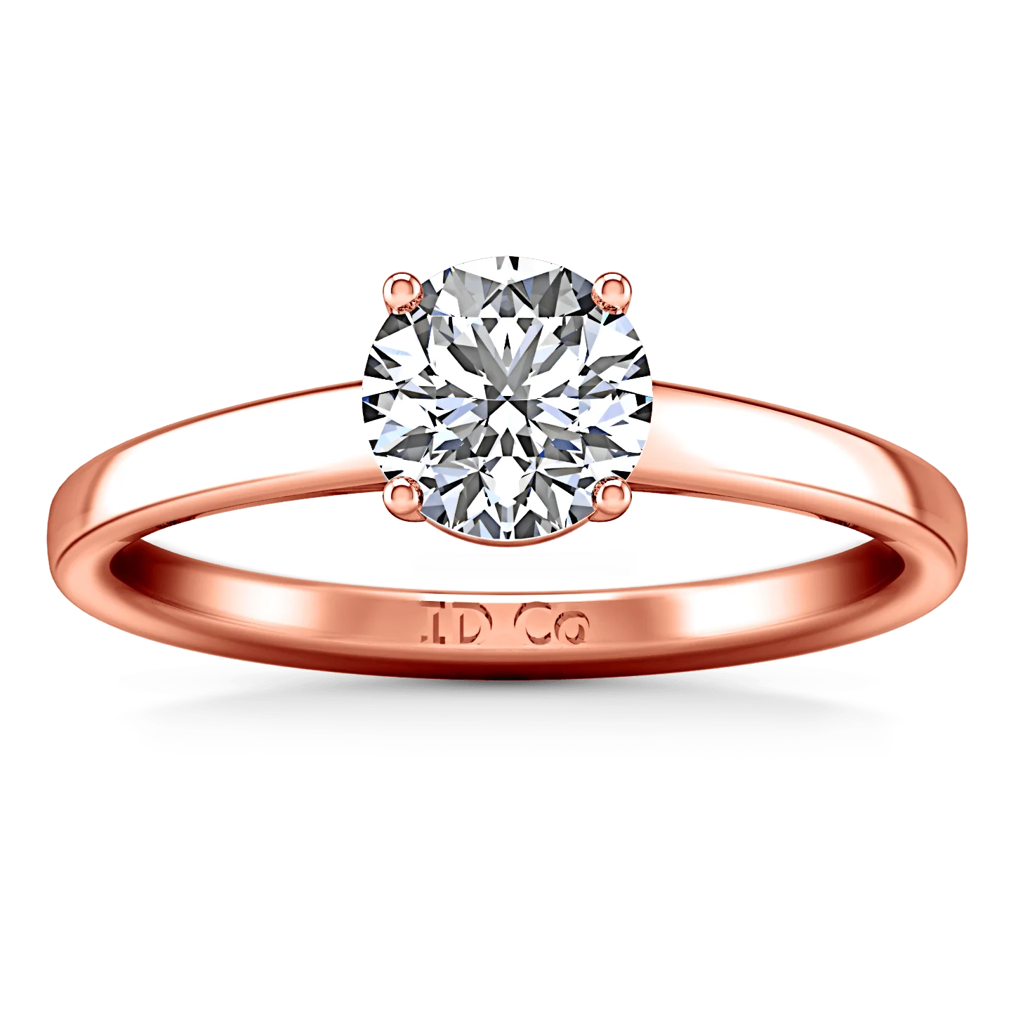 Solitaire Diamond Engagement Ring Nuovo 14K Rose Gold