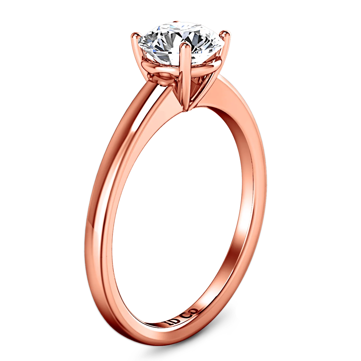 Solitaire Diamond Engagement Ring Nuovo 14K Rose Gold - Image 2