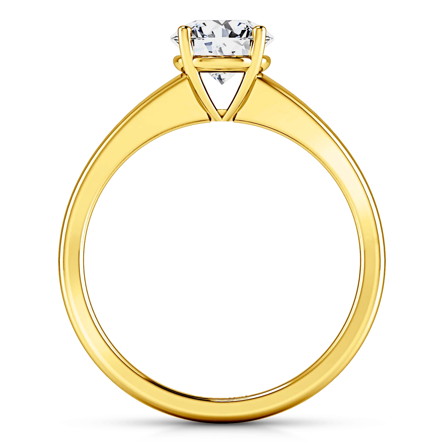 Solitaire Diamond Engagement Ring Nuovo 14K Yellow Gold - Image 3
