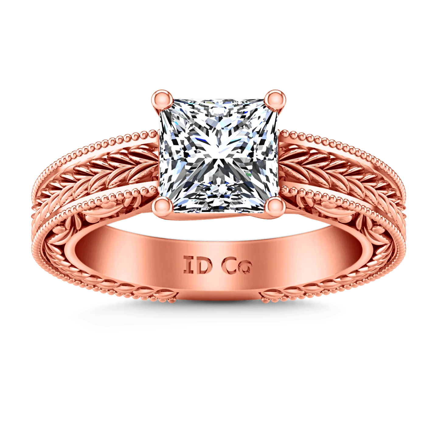 Solitaire Diamond Engagement Ring Rowan 14K Rose Gold