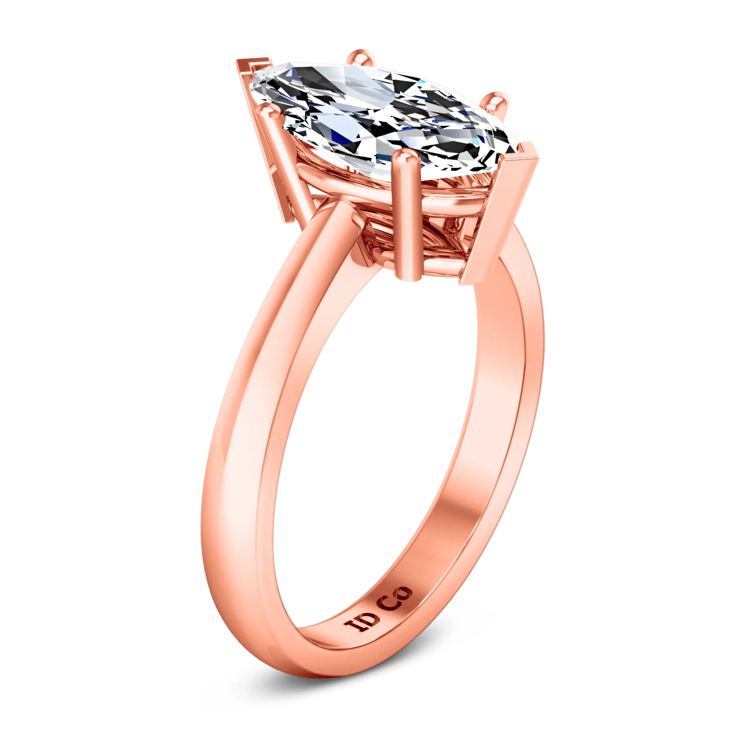 Solitaire Diamond Engagement Ring Scarlet 14K Rose Gold - Image 2