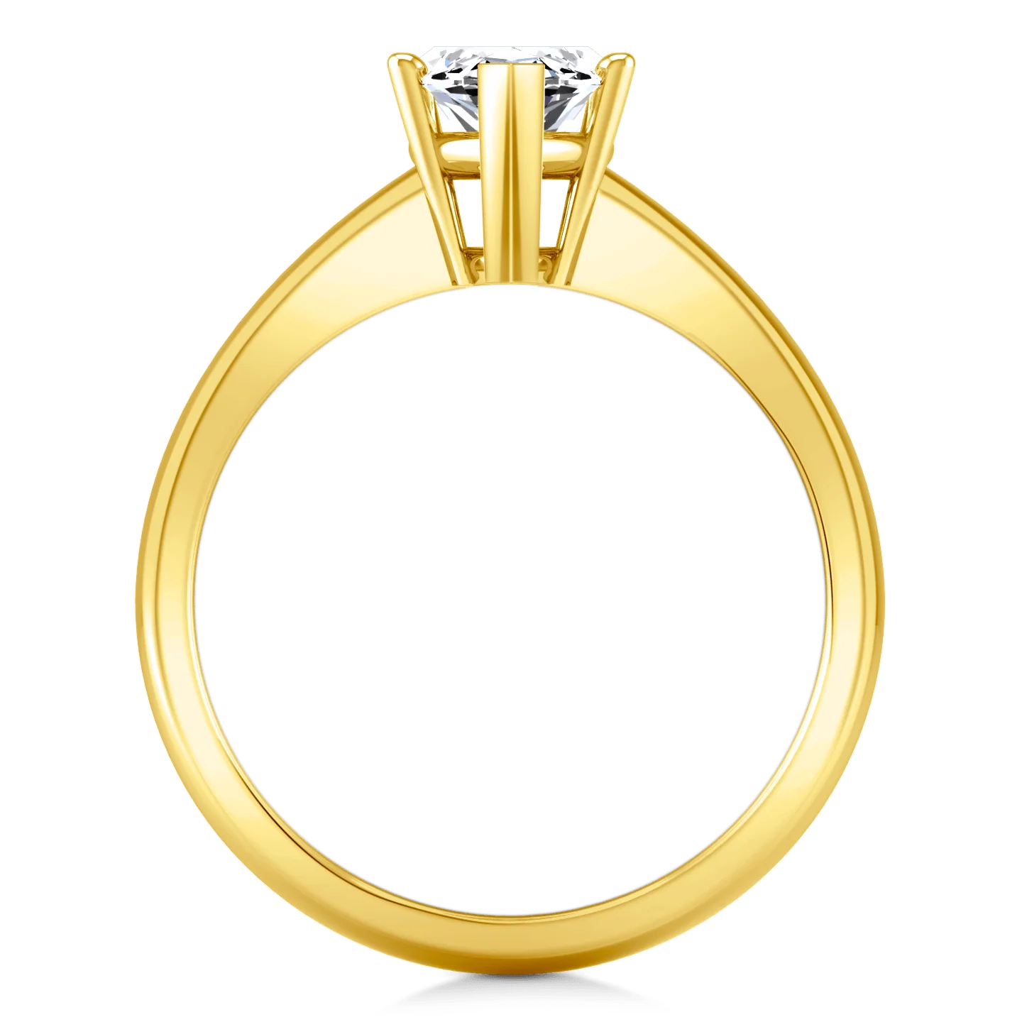 Solitaire Diamond Engagement Ring Scarlet 14K Yellow Gold - Image 3
