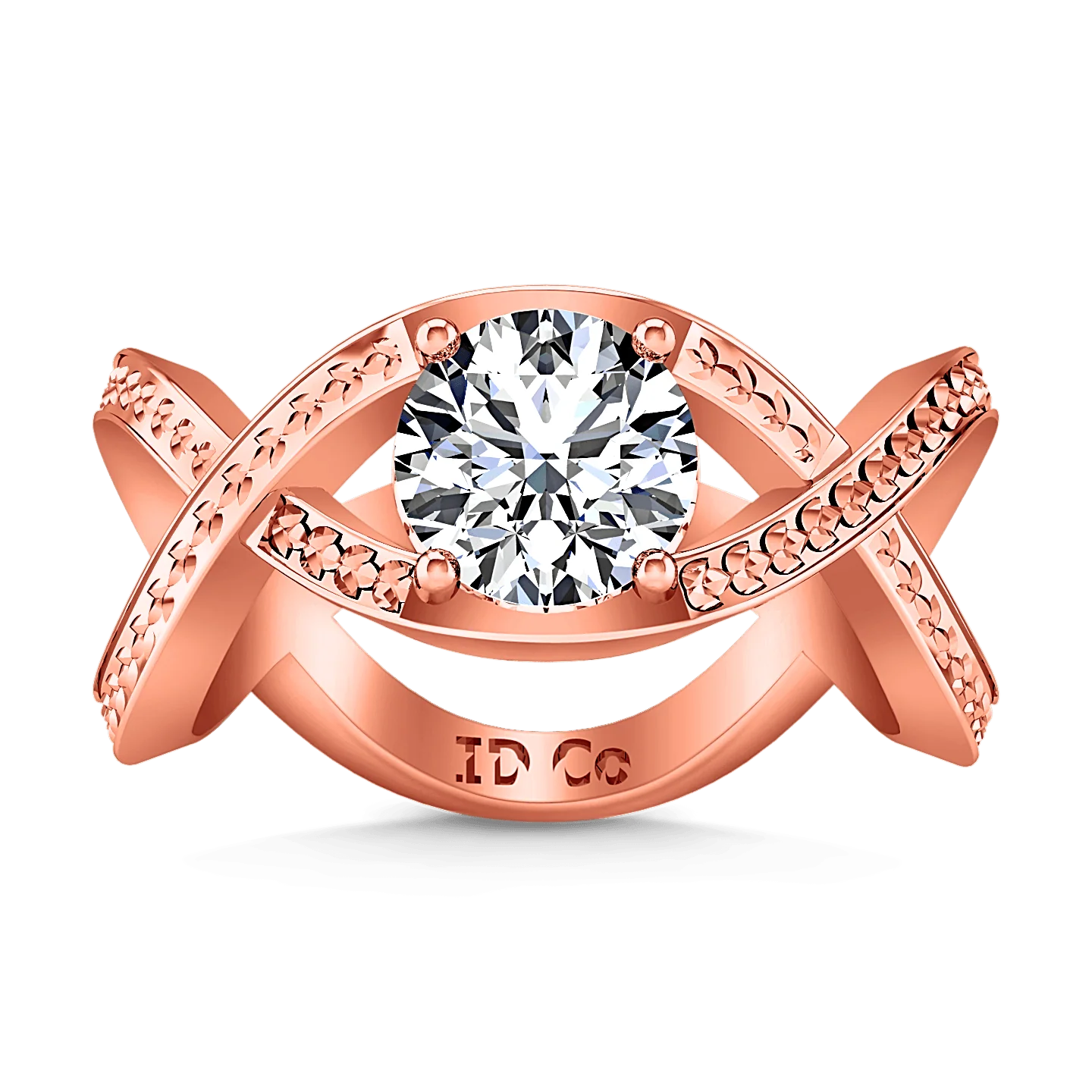 Solitaire Diamond Engagement Ring Solagne 14K Rose Gold