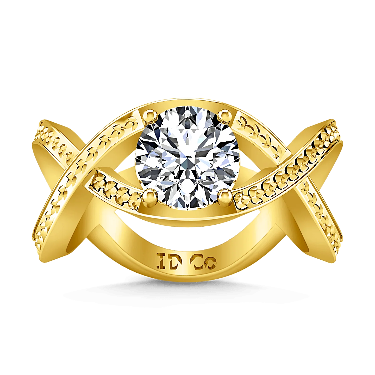Solitaire Diamond Engagement Ring Solagne 14K Yellow Gold