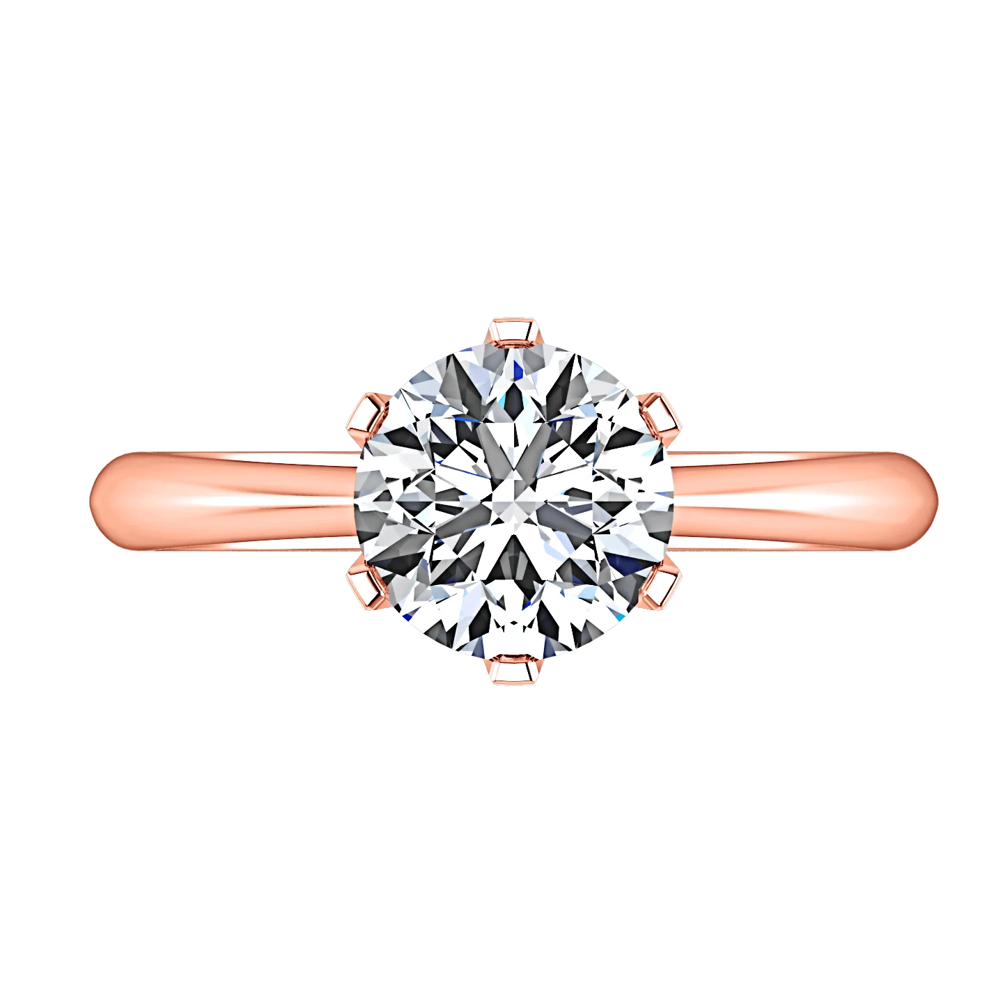 Solitaire Diamond Engagement Ring Tresa 14K Rose Gold - Image 3