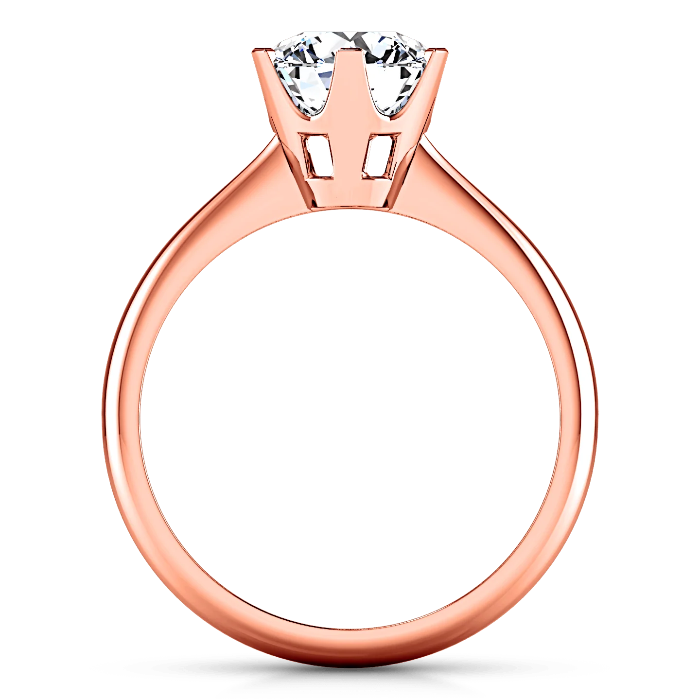 Solitaire Diamond Engagement Ring Tresa 14K Rose Gold - Image 4